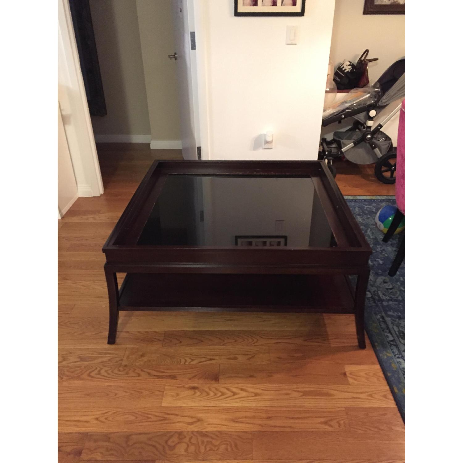 Vanguard Wood & Glass Top Coffee Table - image-3