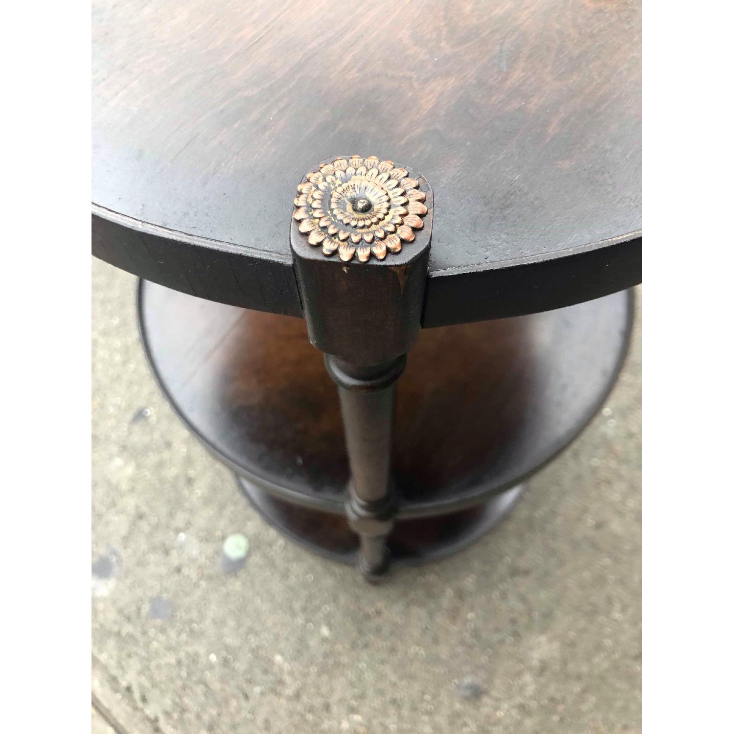 Antique 1930s Mahogany 3 Tier Side Table - image-2