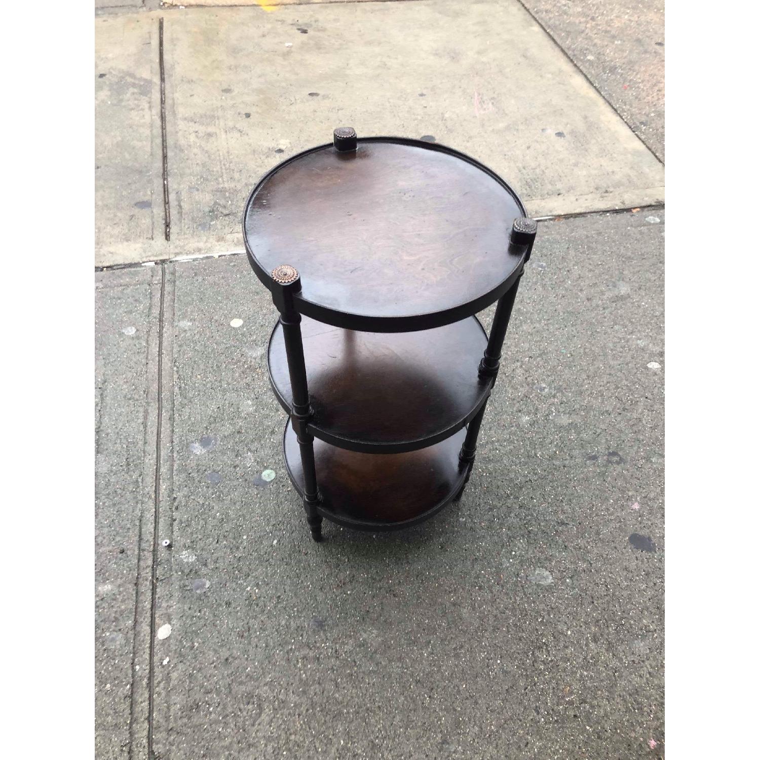 Antique 1930s Mahogany 3 Tier Side Table - image-3