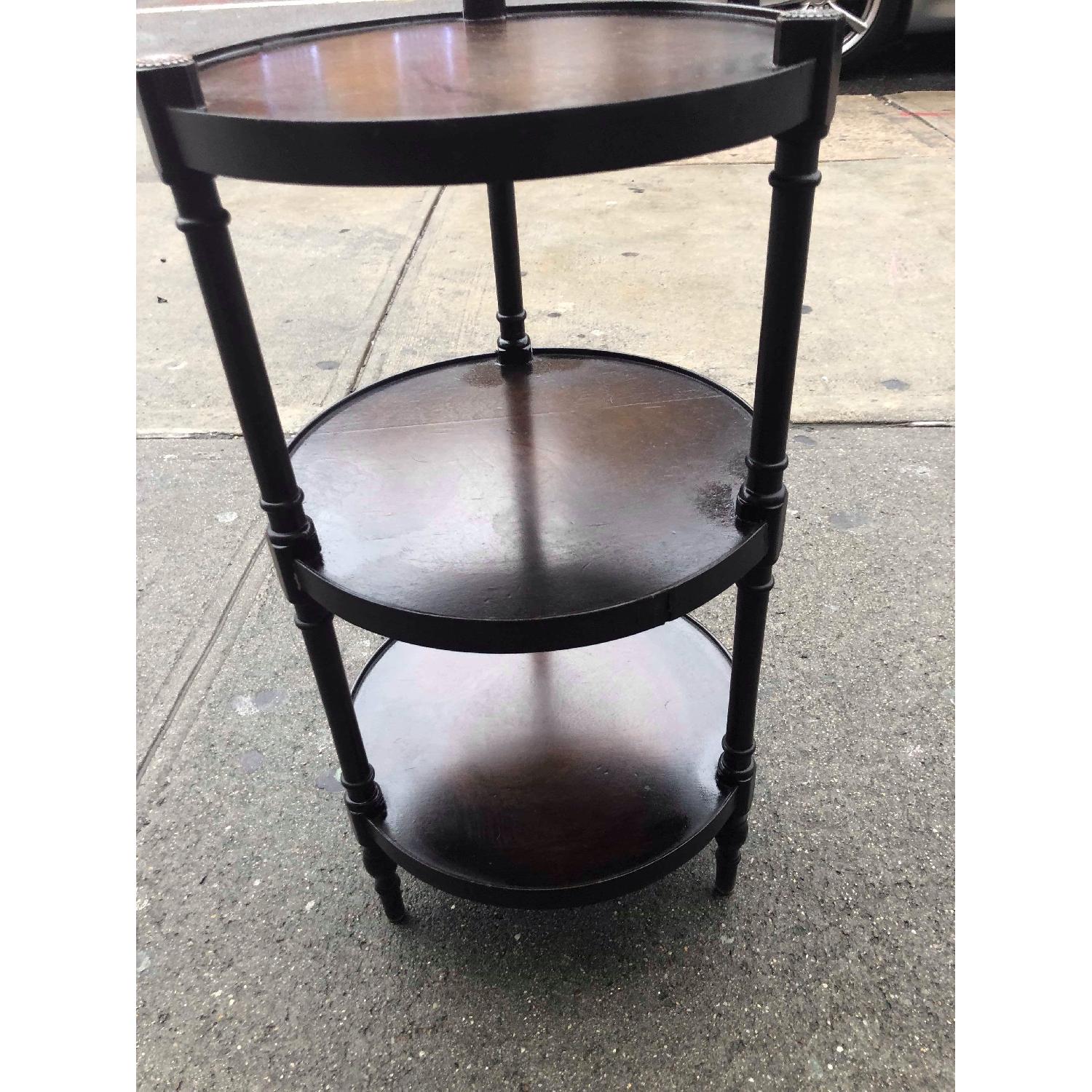 Antique 1930s Mahogany 3 Tier Side Table - image-6
