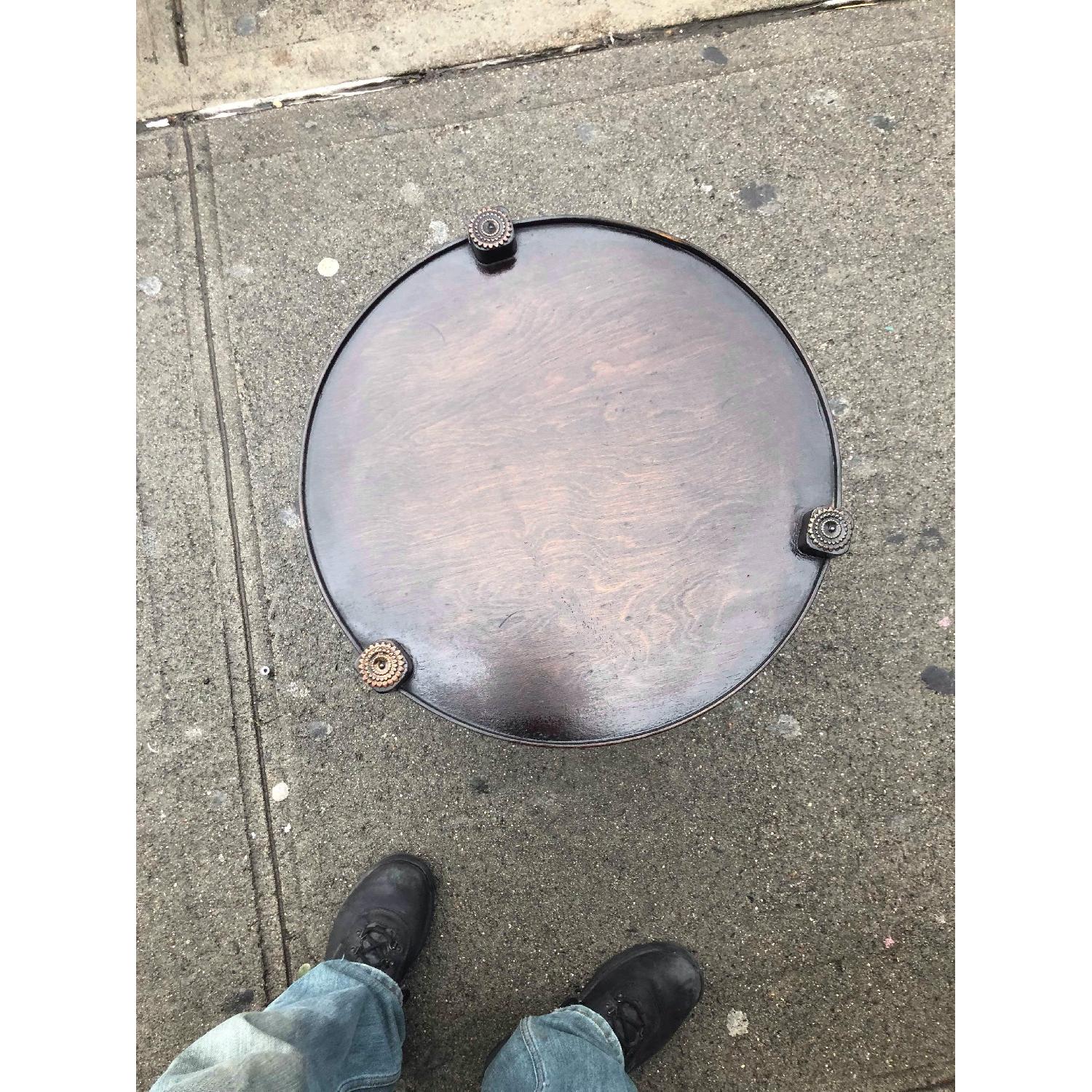 Antique 1930s Mahogany 3 Tier Side Table - image-7