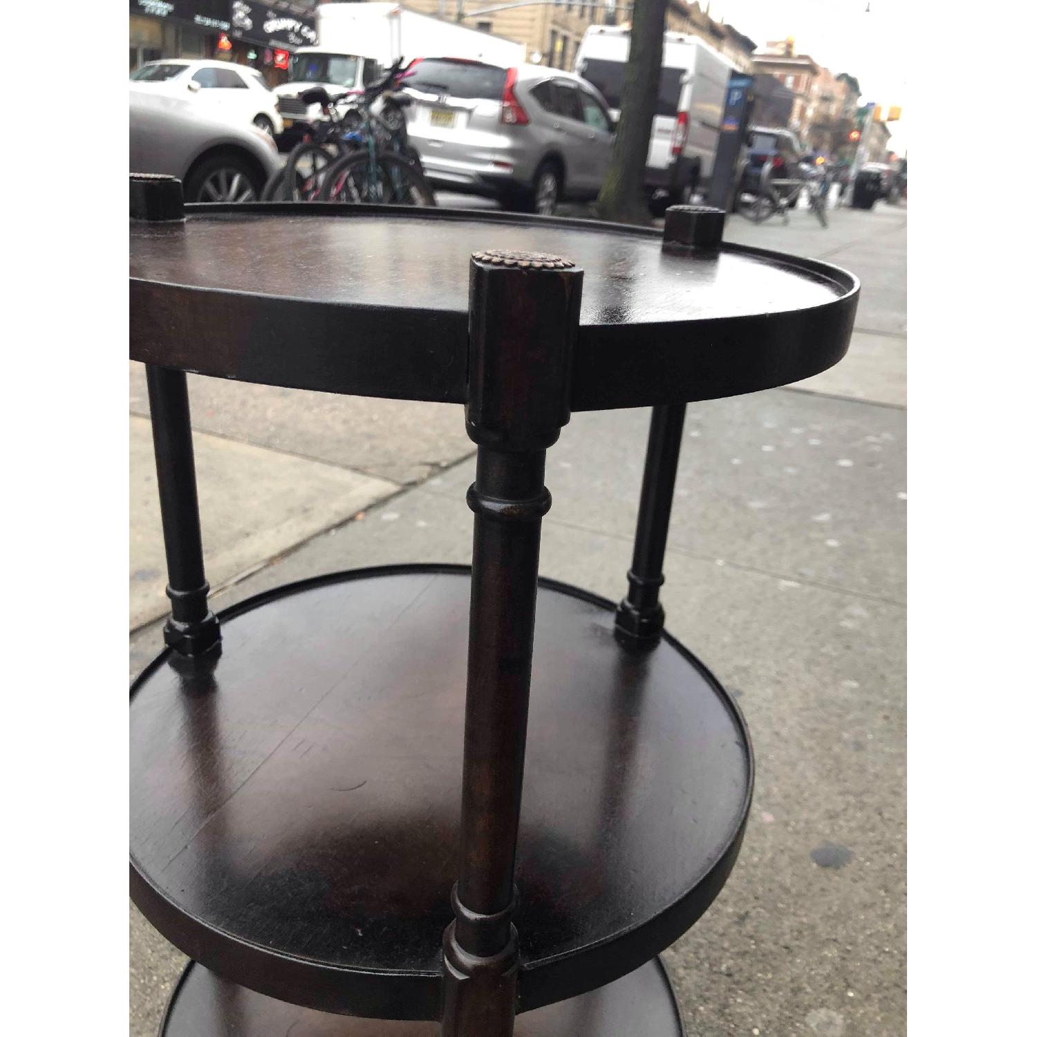 Antique 1930s Mahogany 3 Tier Side Table - image-10
