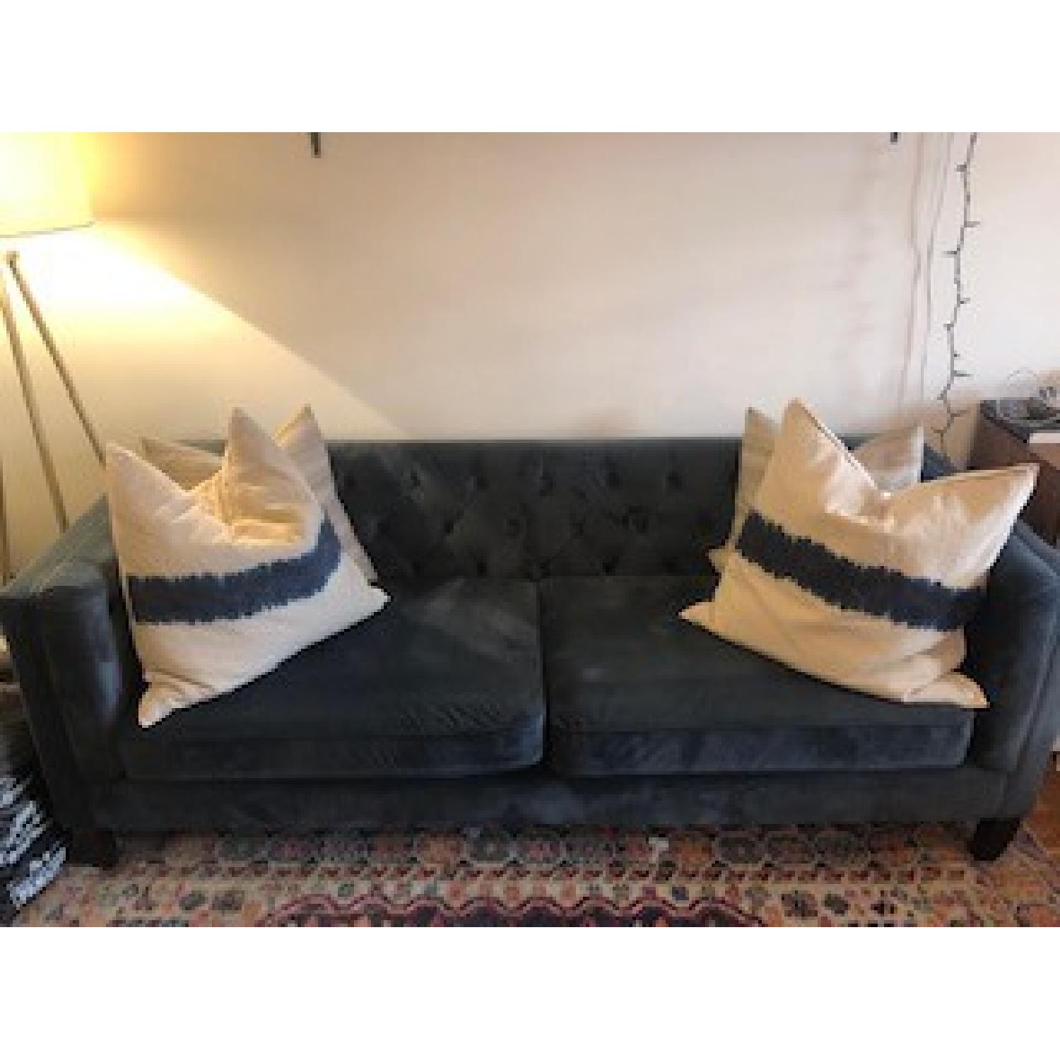 World Market Velvet Kendall Sofa - image-1