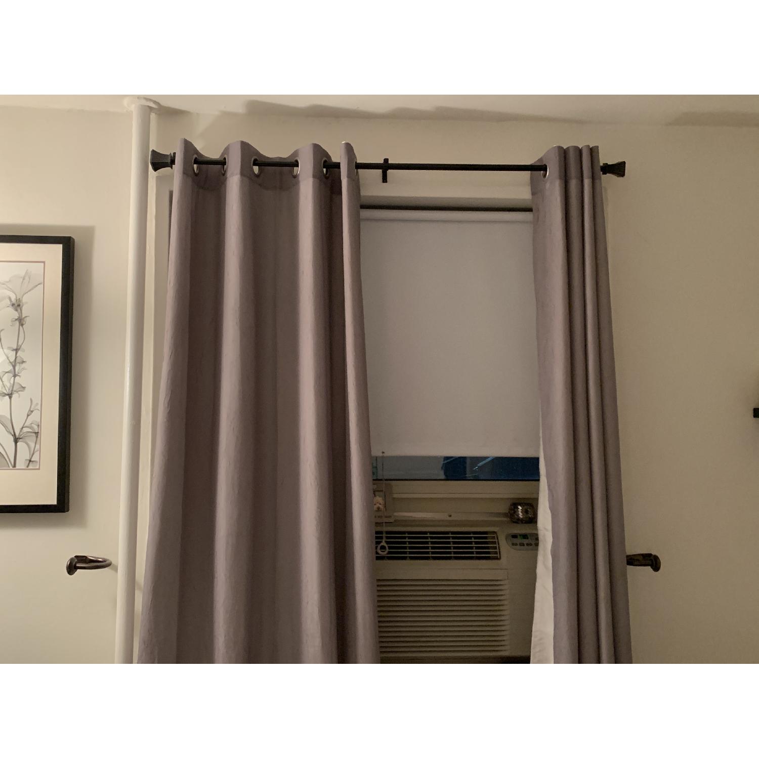 Bed Bath & Beyond Dark Brown Adjustable Curtain Rods - image-1