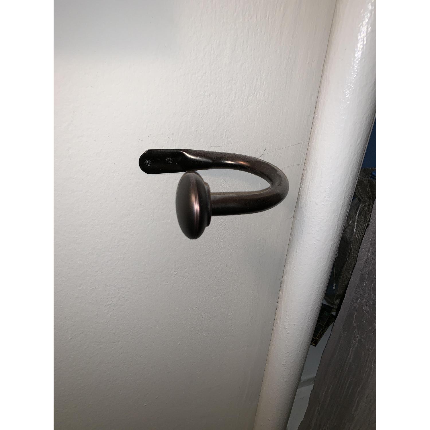 Bed Bath & Beyond Dark Brown Adjustable Curtain Rods - image-3