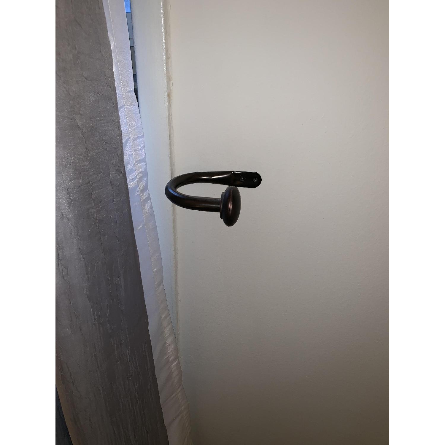 Bed Bath & Beyond Dark Brown Adjustable Curtain Rods - image-5