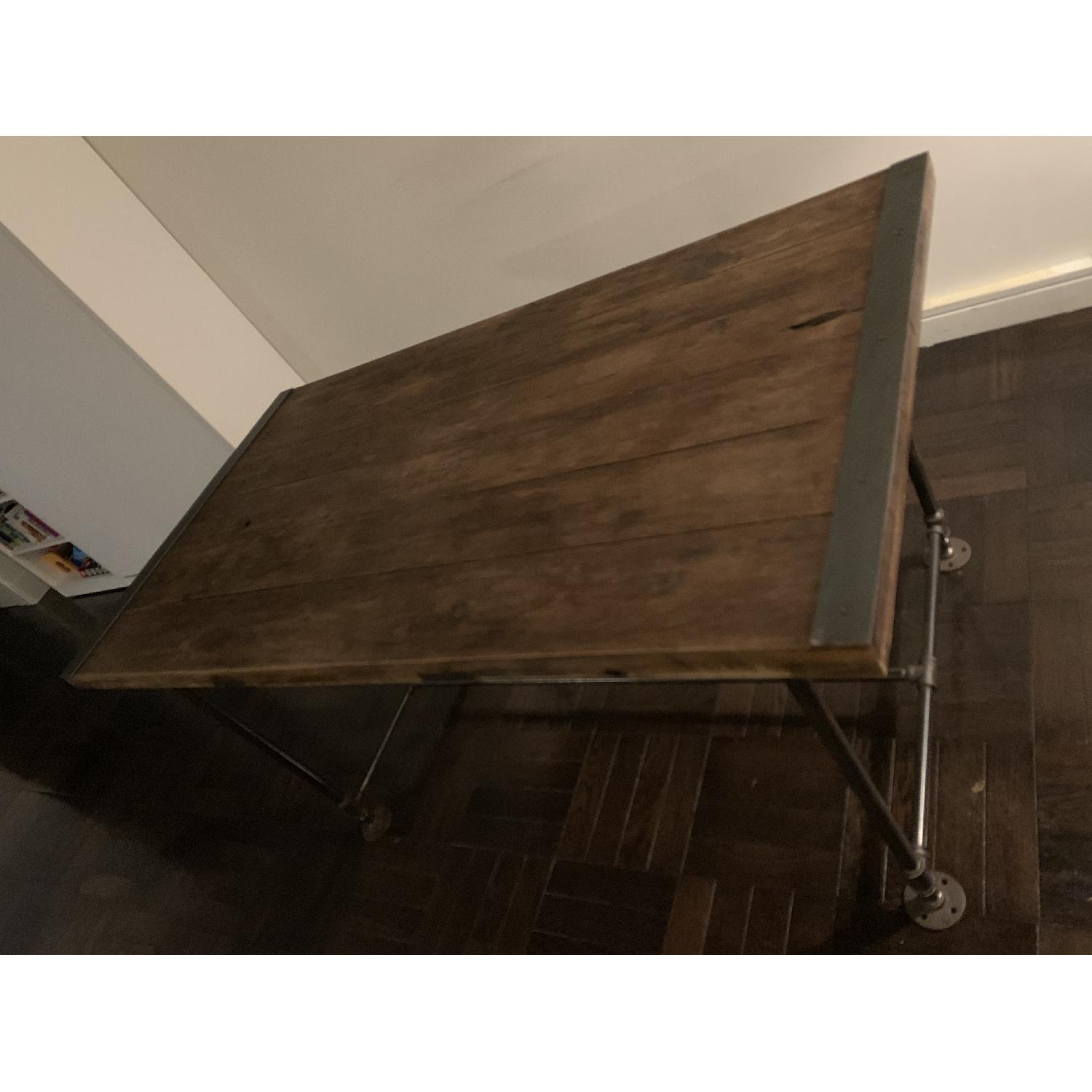 Reclaimed Wood Dining Table w/ Industrial Style Legs - image-3
