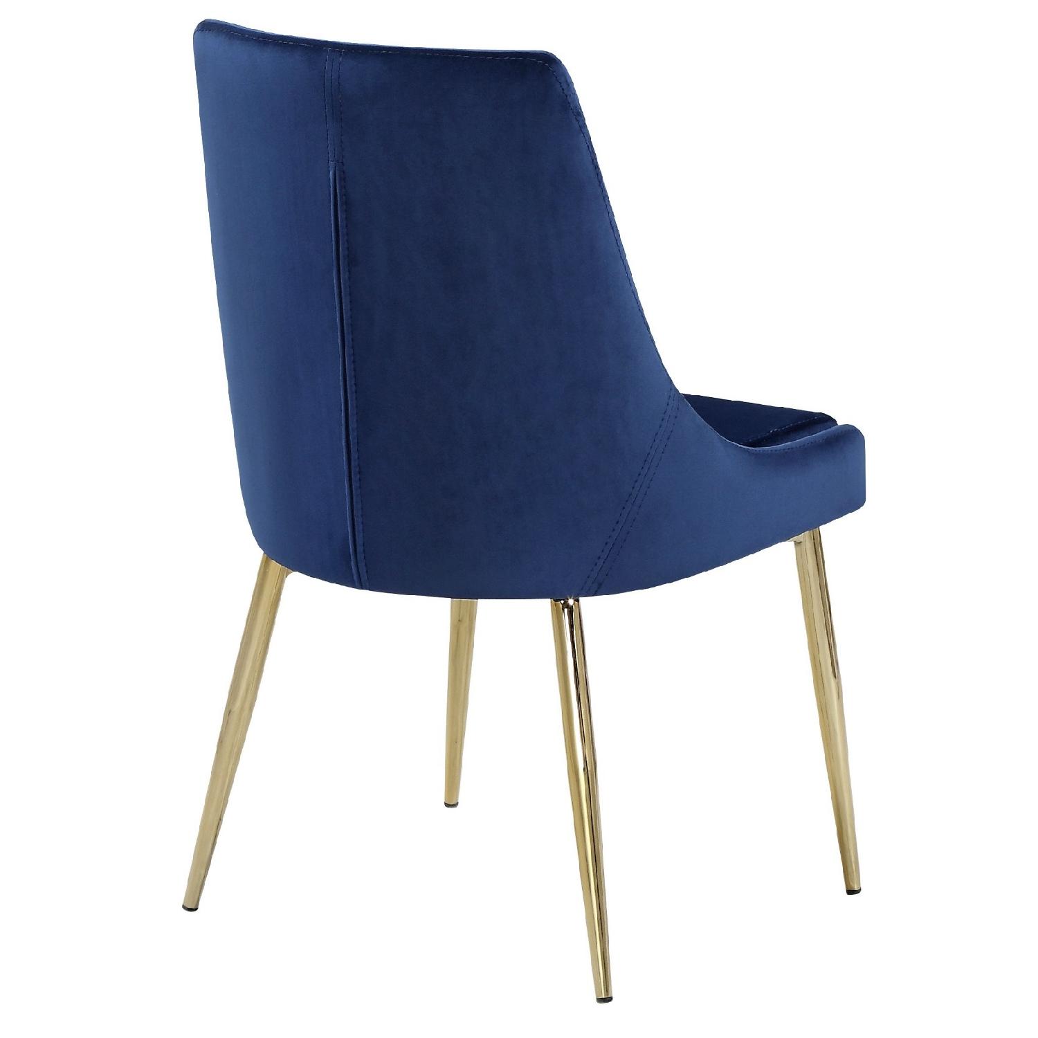 Orren Ellis Navy & Gold Paluch Upholstered Dining Chair - image-1