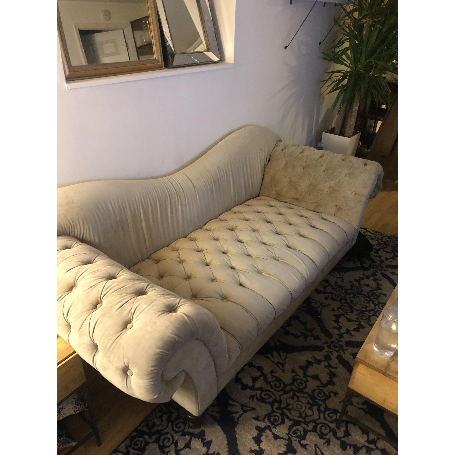 Ralph Lauren Beige Tufted Linen Sofa - image-4