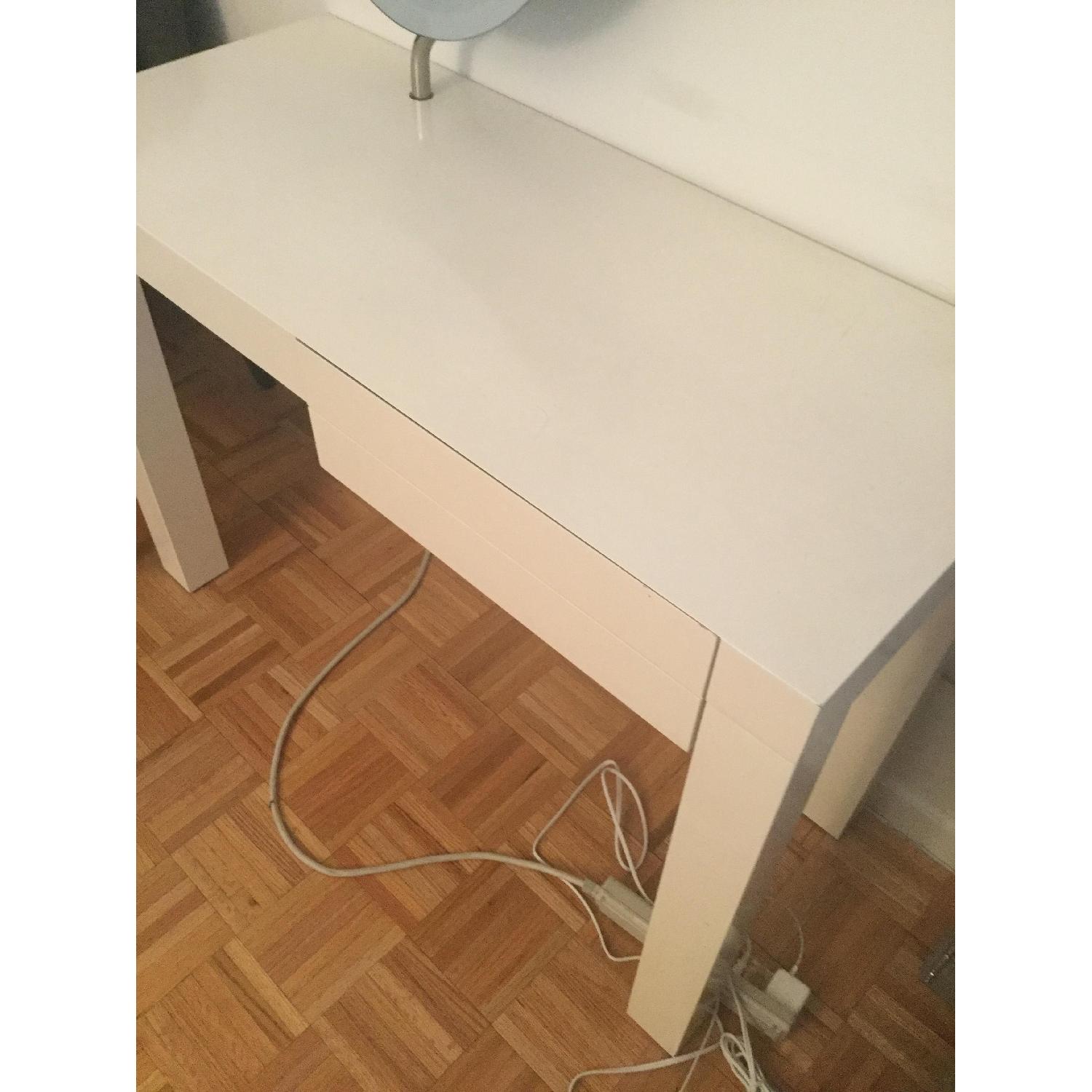 CB2 White Lacquer Desk/Vanity - image-3