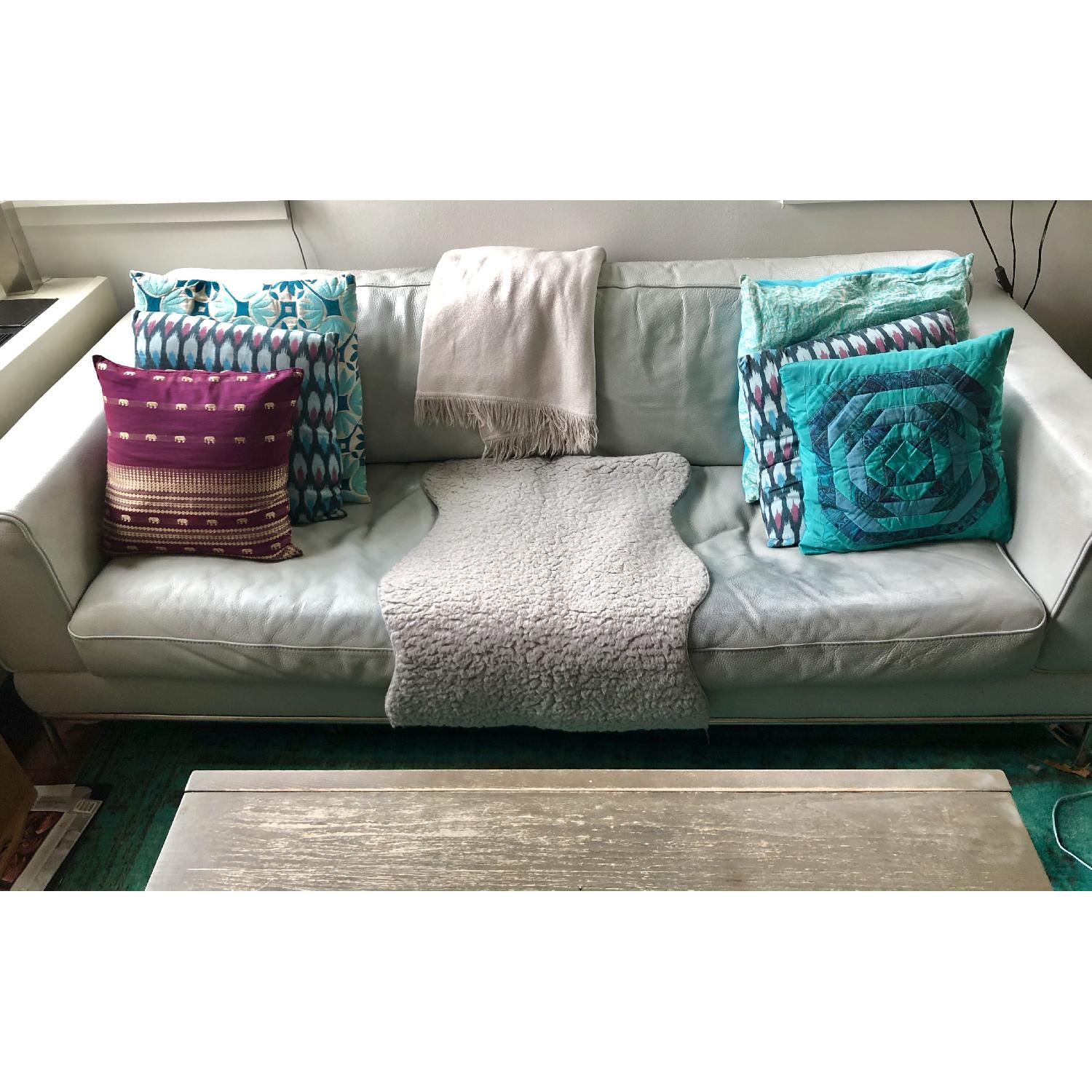 Ikea Custom Leather Sofa - image-1