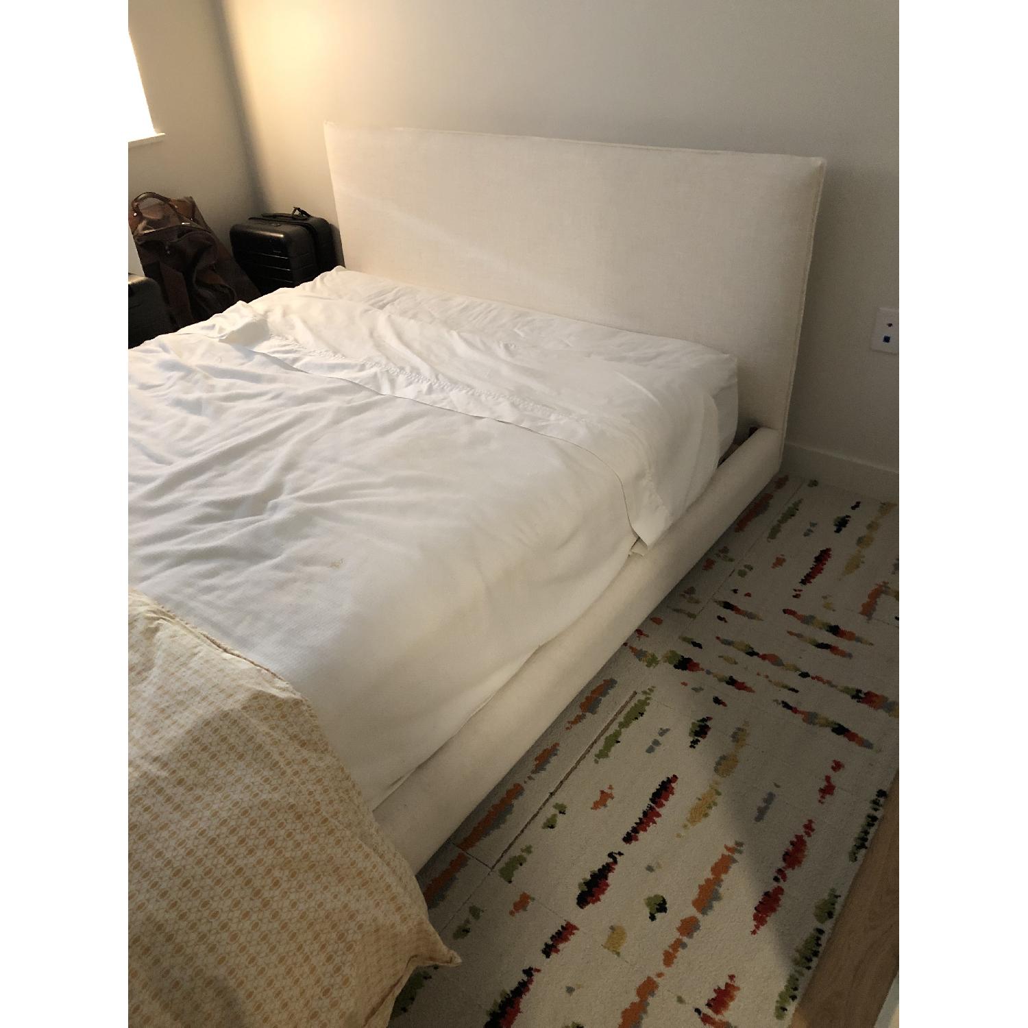 CB2 Facade Snow Linen Queen Bed - image-7