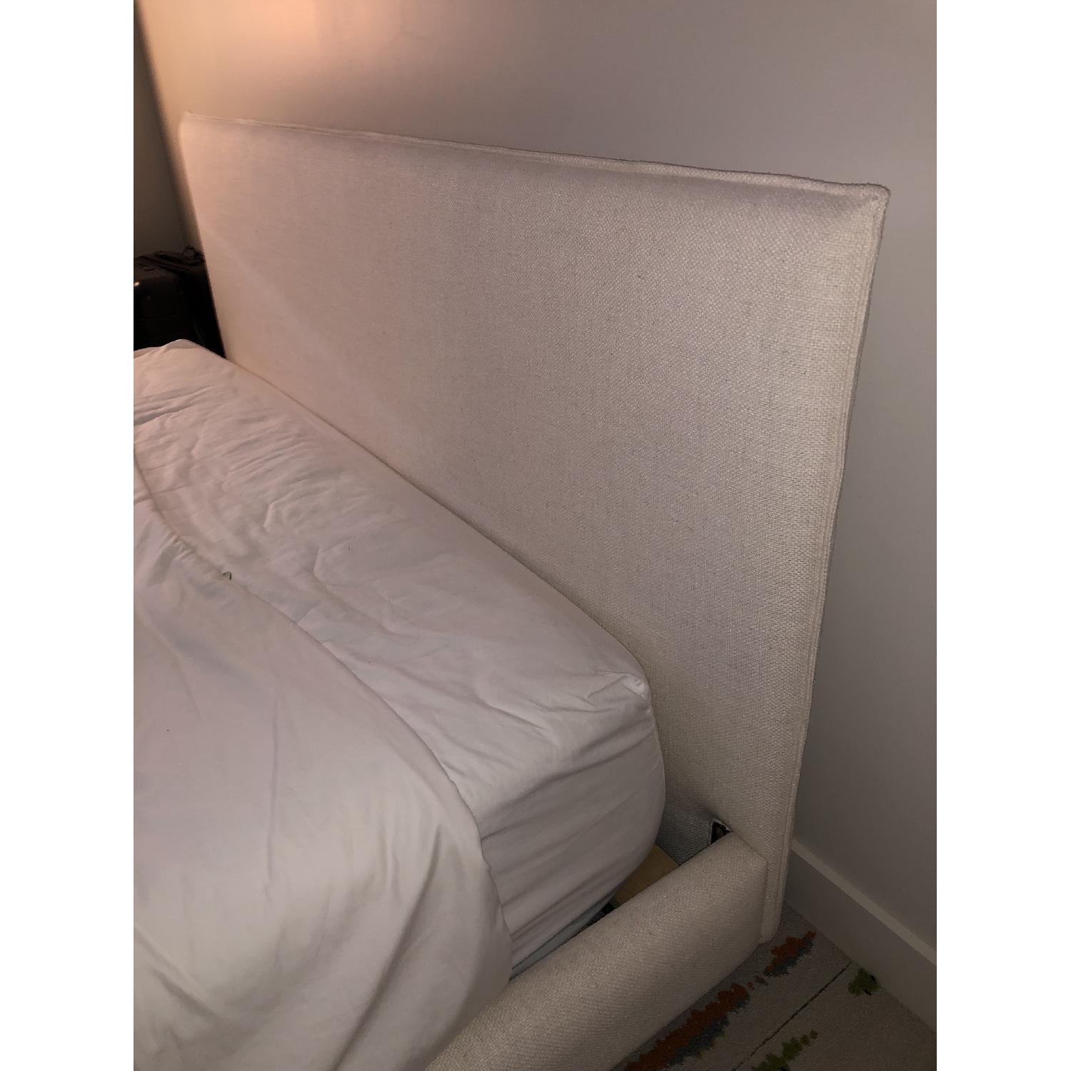 CB2 Facade Snow Linen Queen Bed - image-8