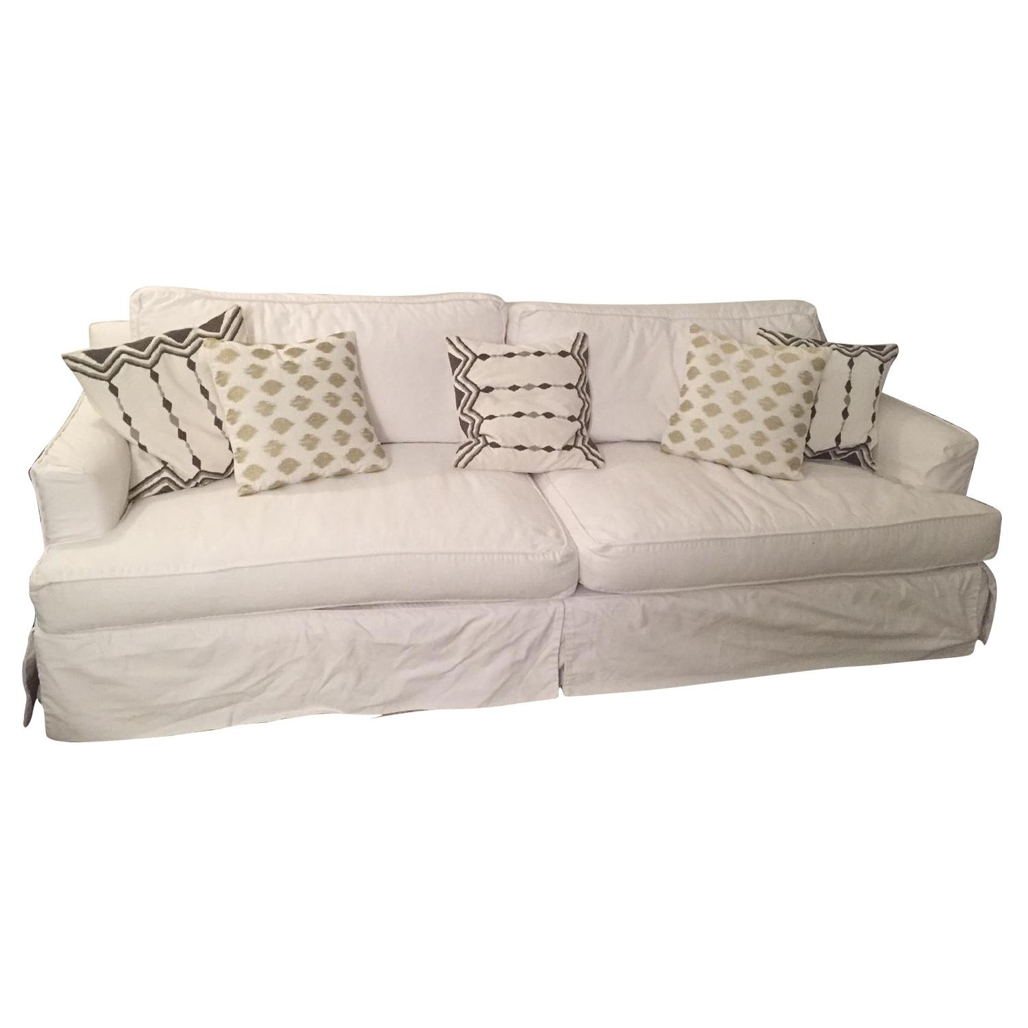 Custom White Shabby Chic Style Sofa AptDeco
