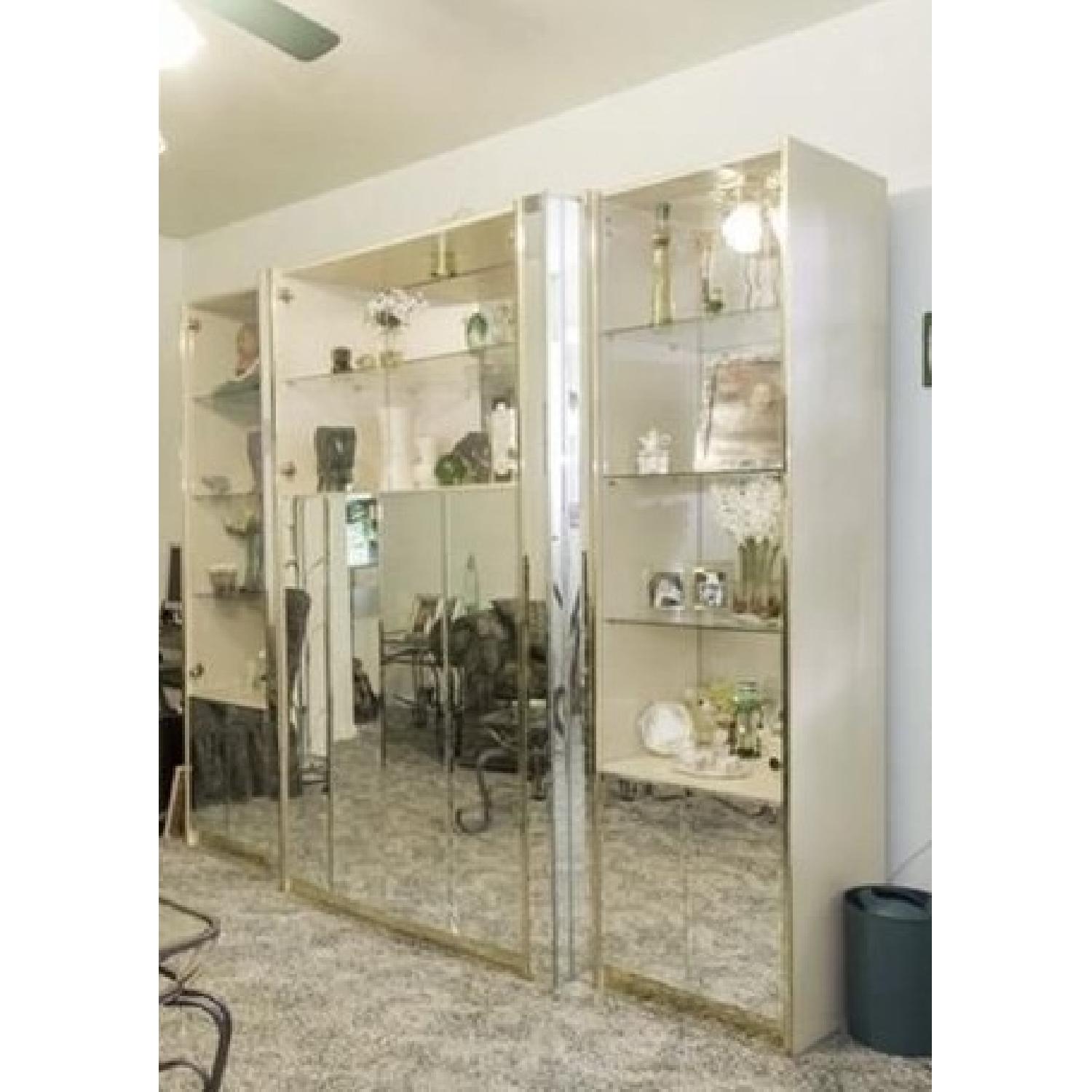 Mirrored Wall Unit/Entertainment Center - image-3