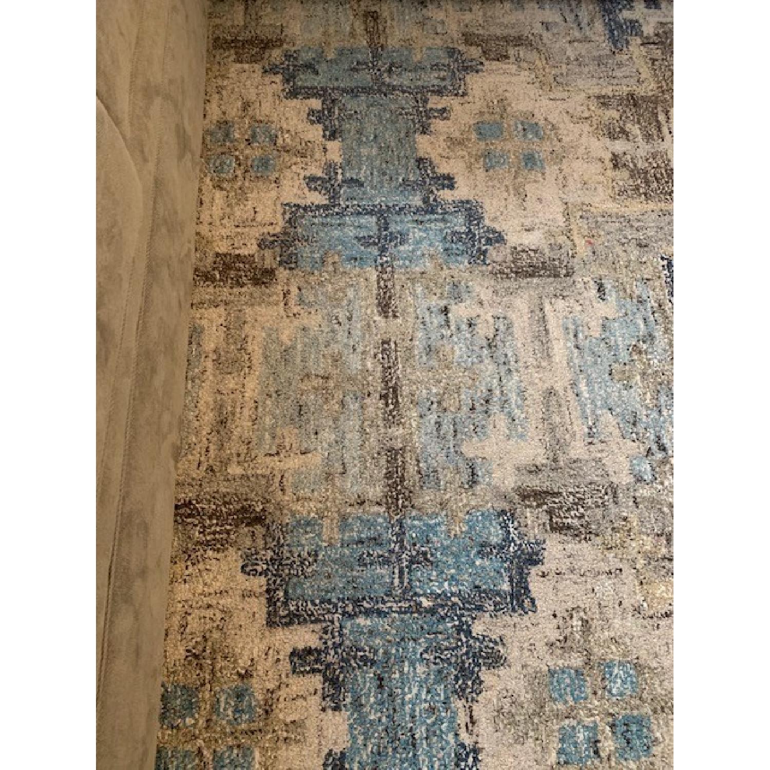 Crate & Barrel Alvarez Mineral Blue Hand Tufted Rug - image-1