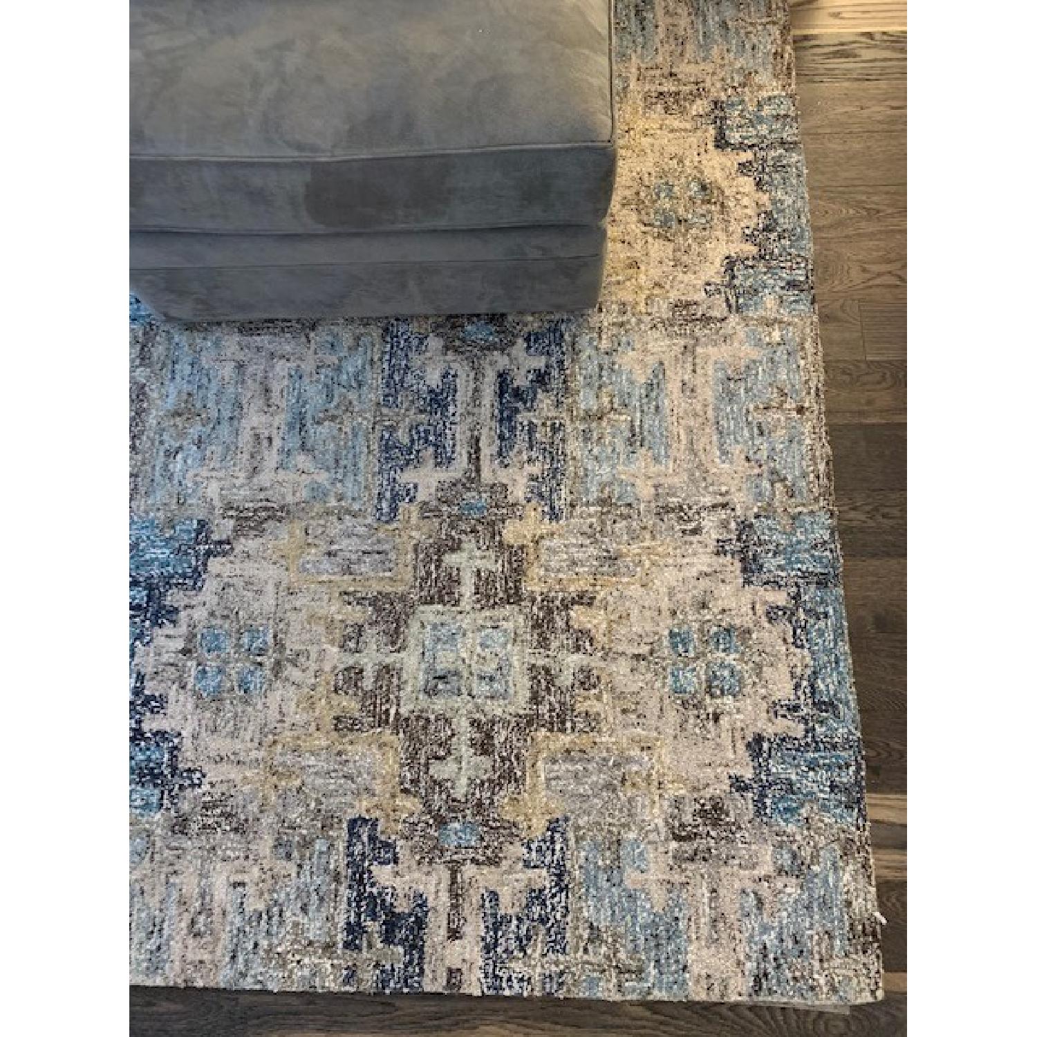 Crate & Barrel Alvarez Mineral Blue Hand Tufted Rug - image-2