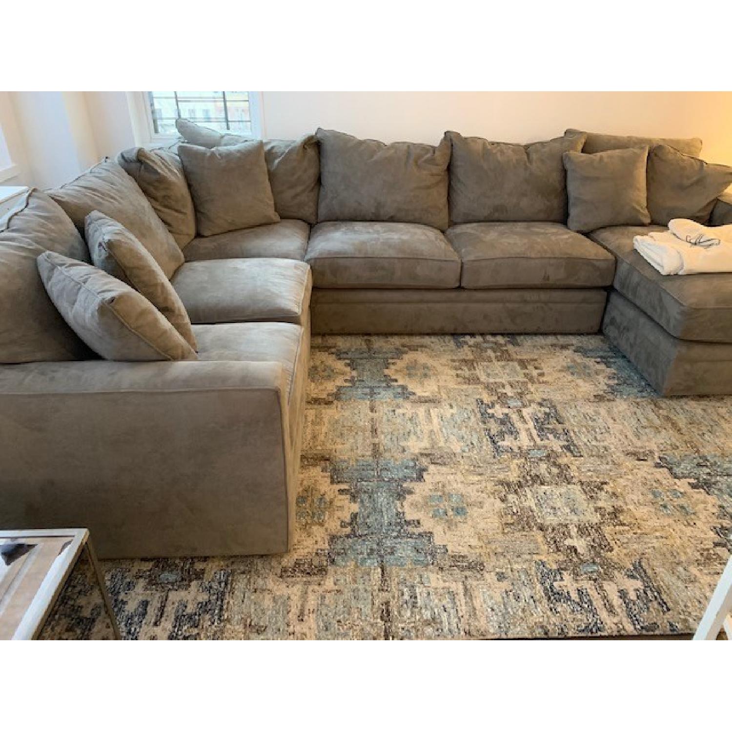 Crate & Barrel Alvarez Mineral Blue Hand Tufted Rug - image-3