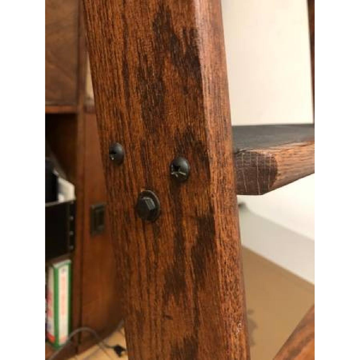 Vintage Putnam Steel & Oak Rolling Ladder - image-3