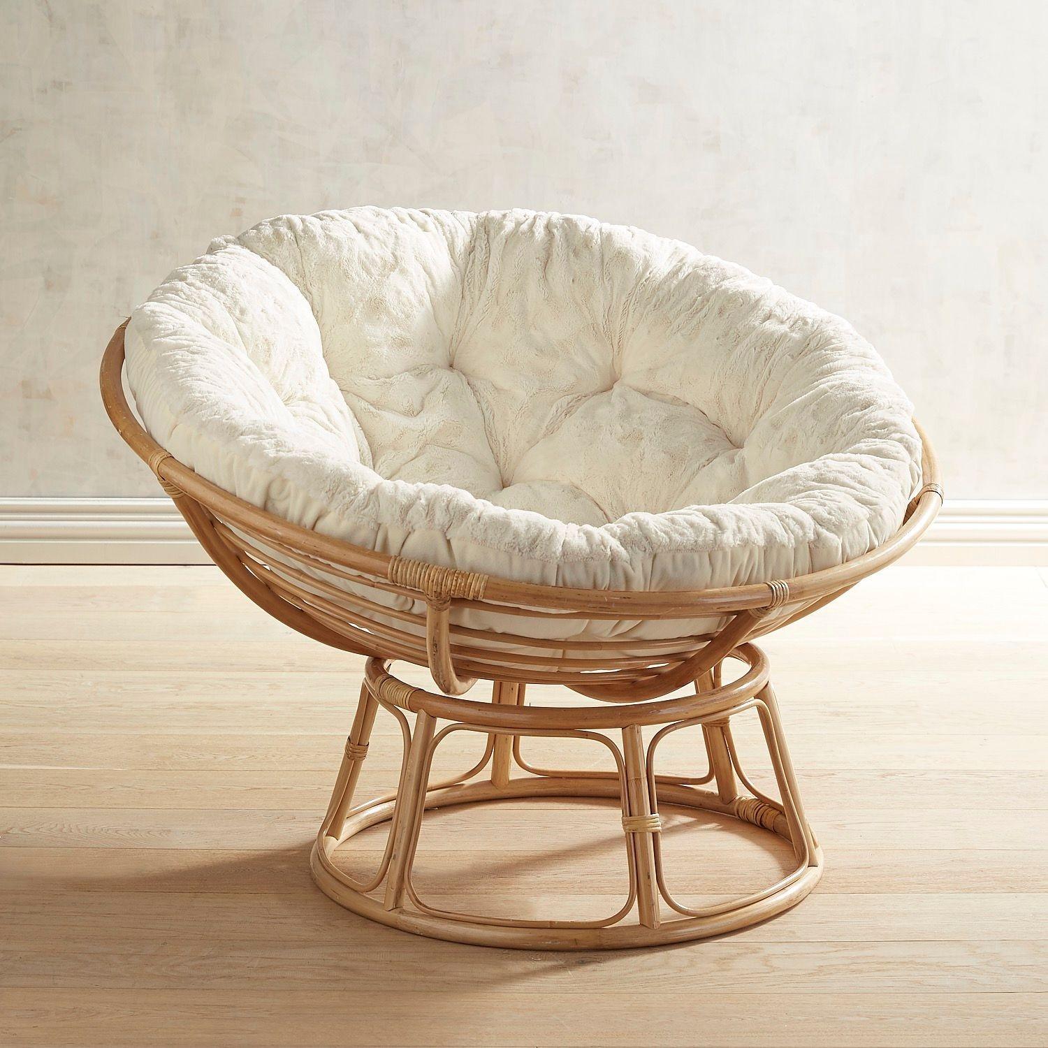 Pier 1 Natural Rattan Papasan Chair AptDeco