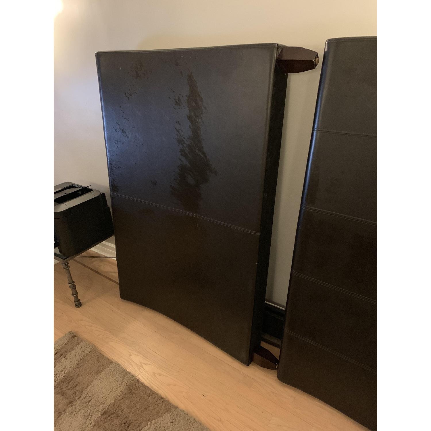 Sears Leather Queen Bed Frame - image-1
