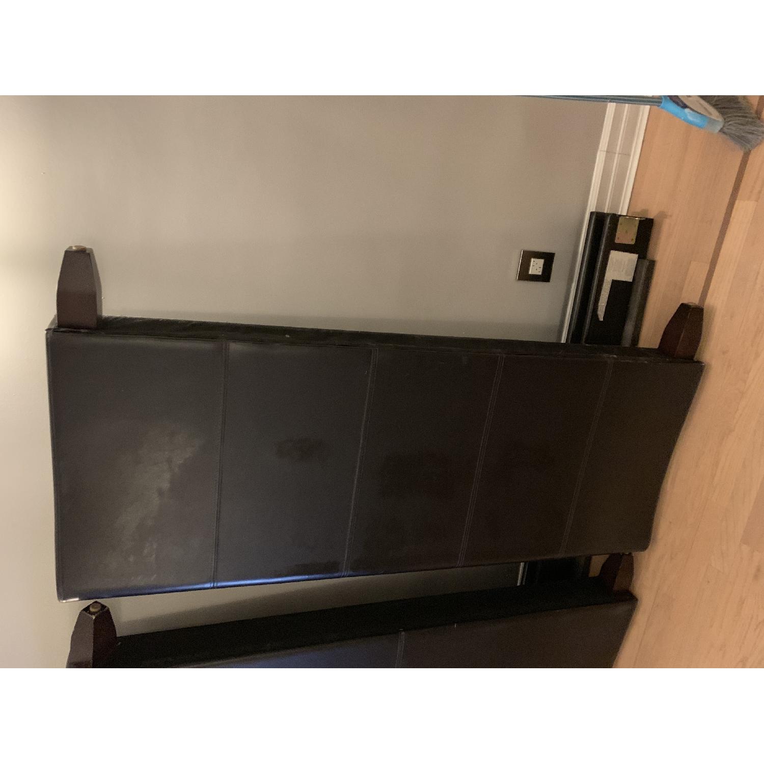 Sears Leather Queen Bed Frame - image-2