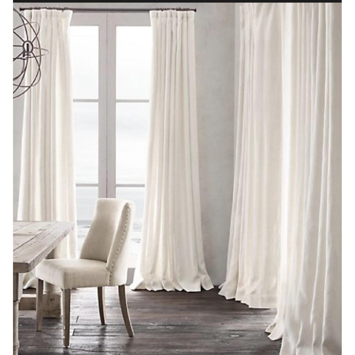 Restoration Hardware Natural Belgian Linen Drapes - image-3