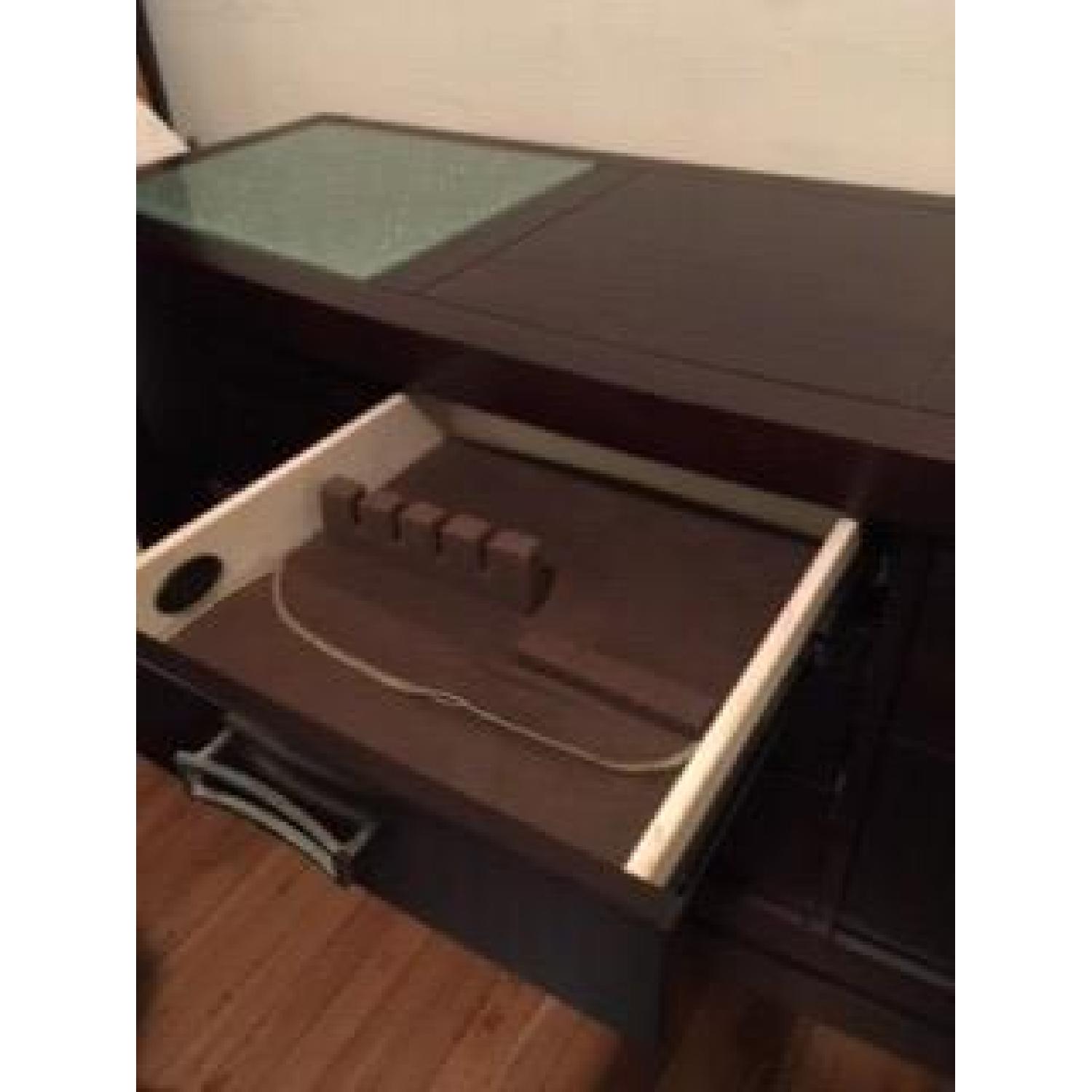 Raymour & Flanigan Spiga Espresso Dark Brown Server - image-2