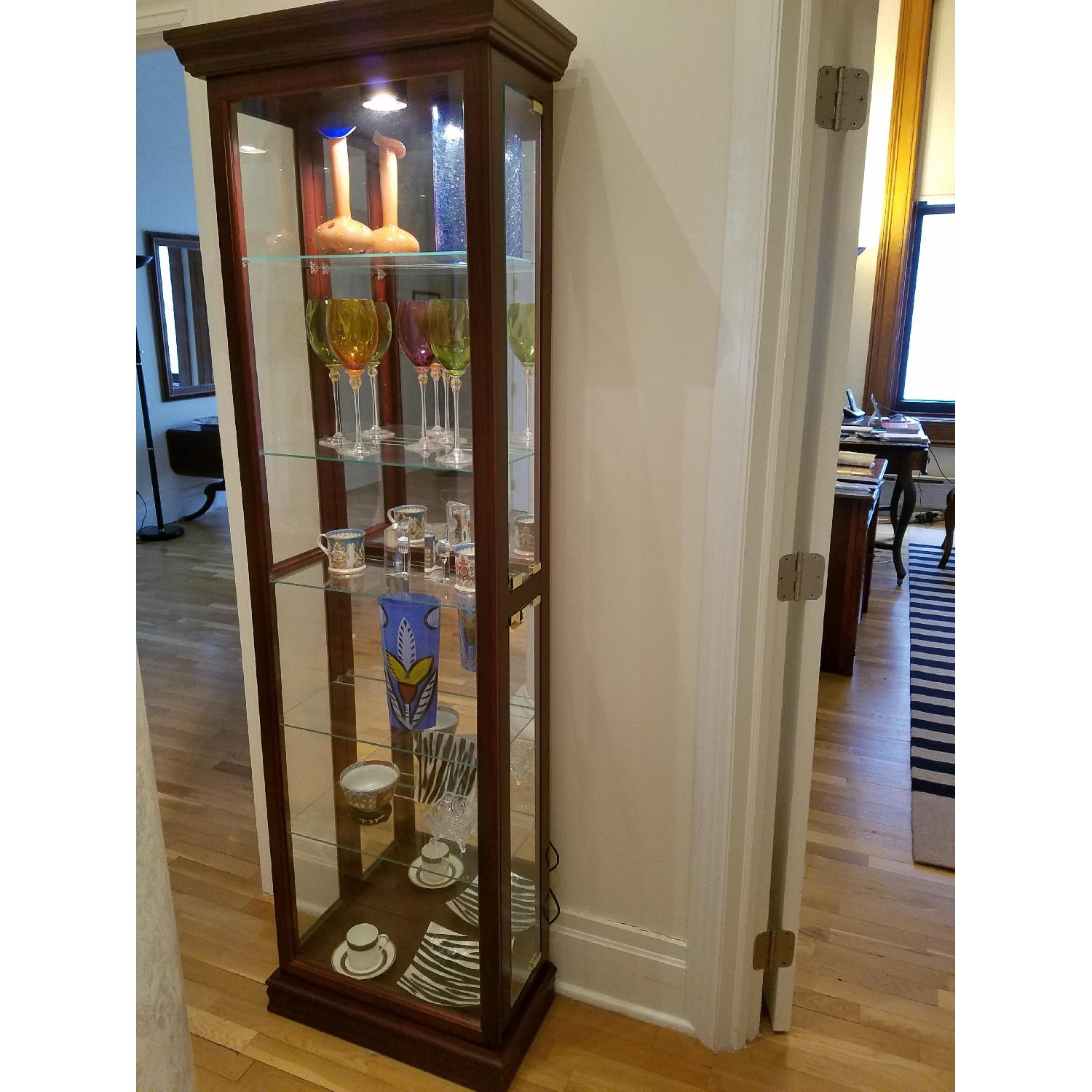 Pulaski Furniture Lighted & Mirrored Curio Cabinet - image-1