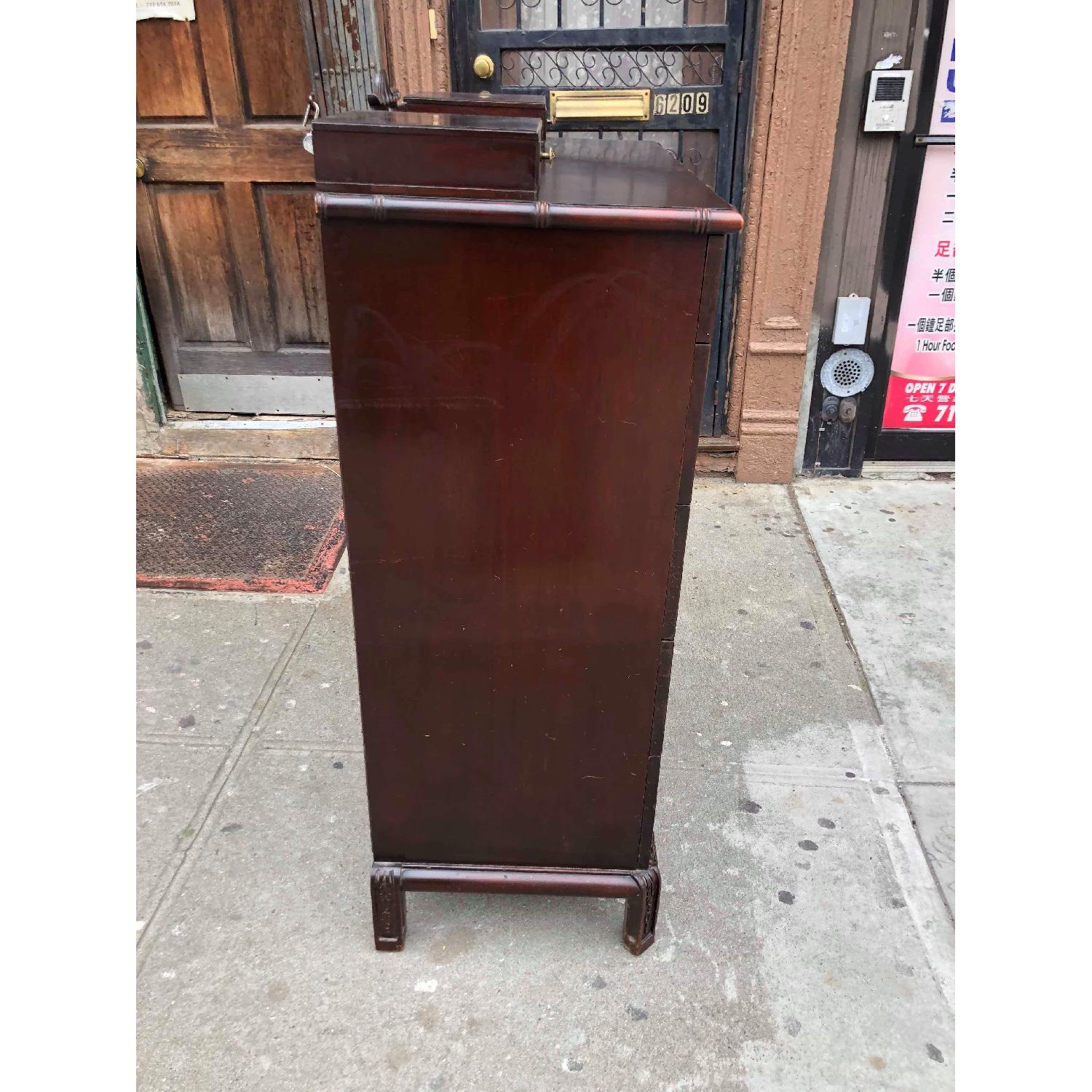 Antique 1930s Cherry Wood Oriental Style Dresser - image-3
