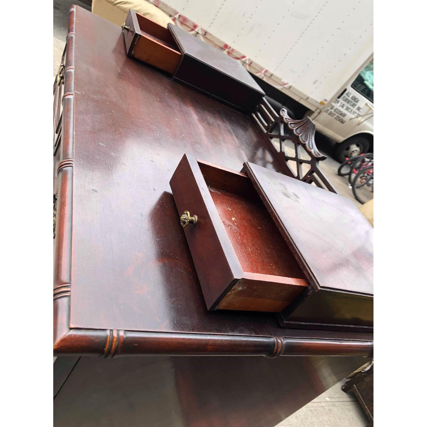 Antique 1930s Cherry Wood Oriental Style Dresser - image-5