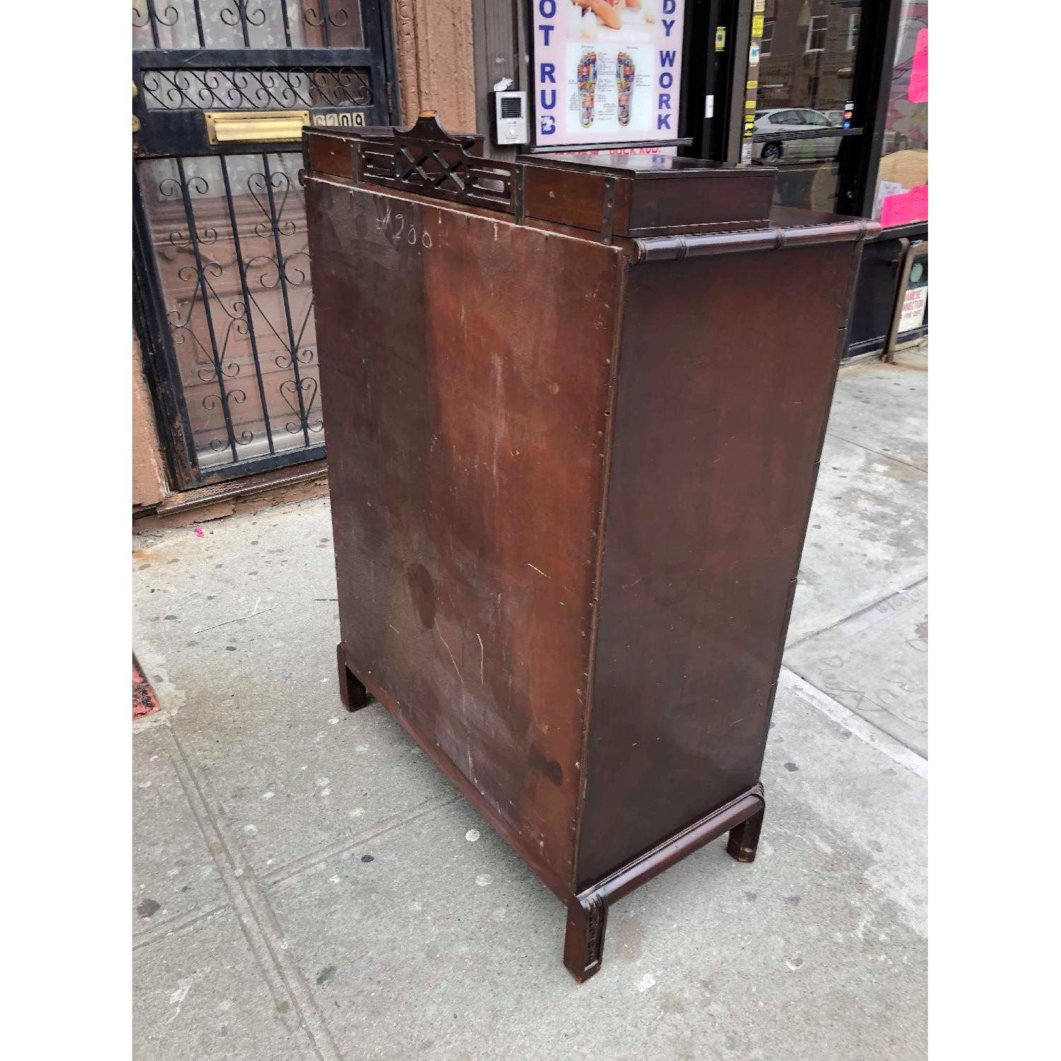 Antique 1930s Cherry Wood Oriental Style Dresser - image-7