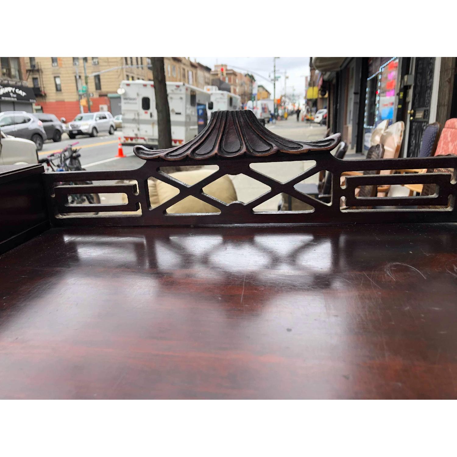 Antique 1930s Cherry Wood Oriental Style Dresser - image-8