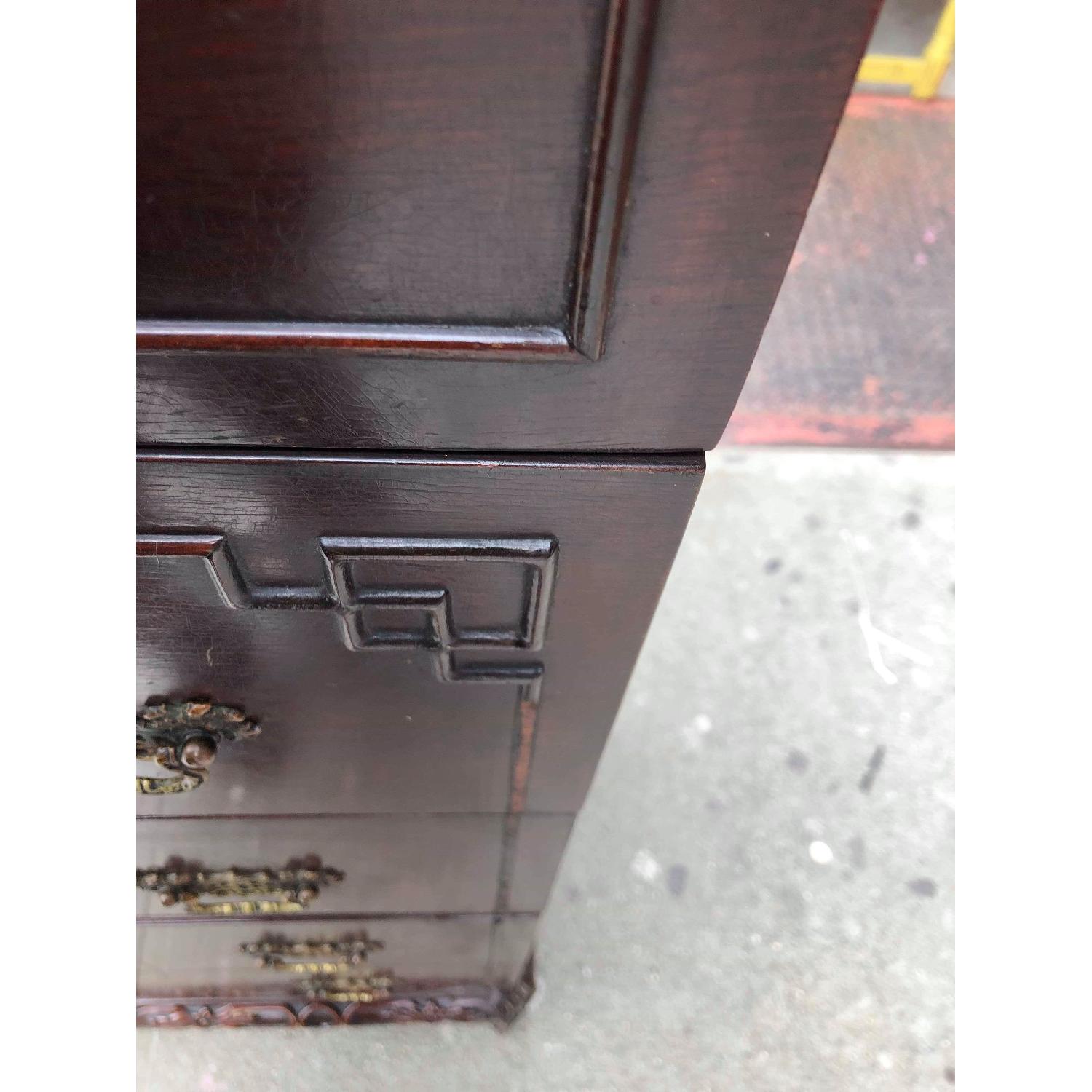 Antique 1930s Cherry Wood Oriental Style Dresser - image-9