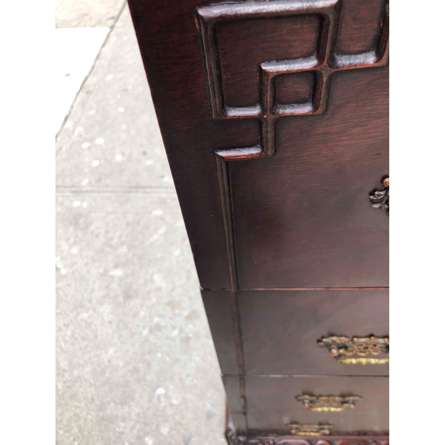 Antique 1930s Cherry Wood Oriental Style Dresser - image-13