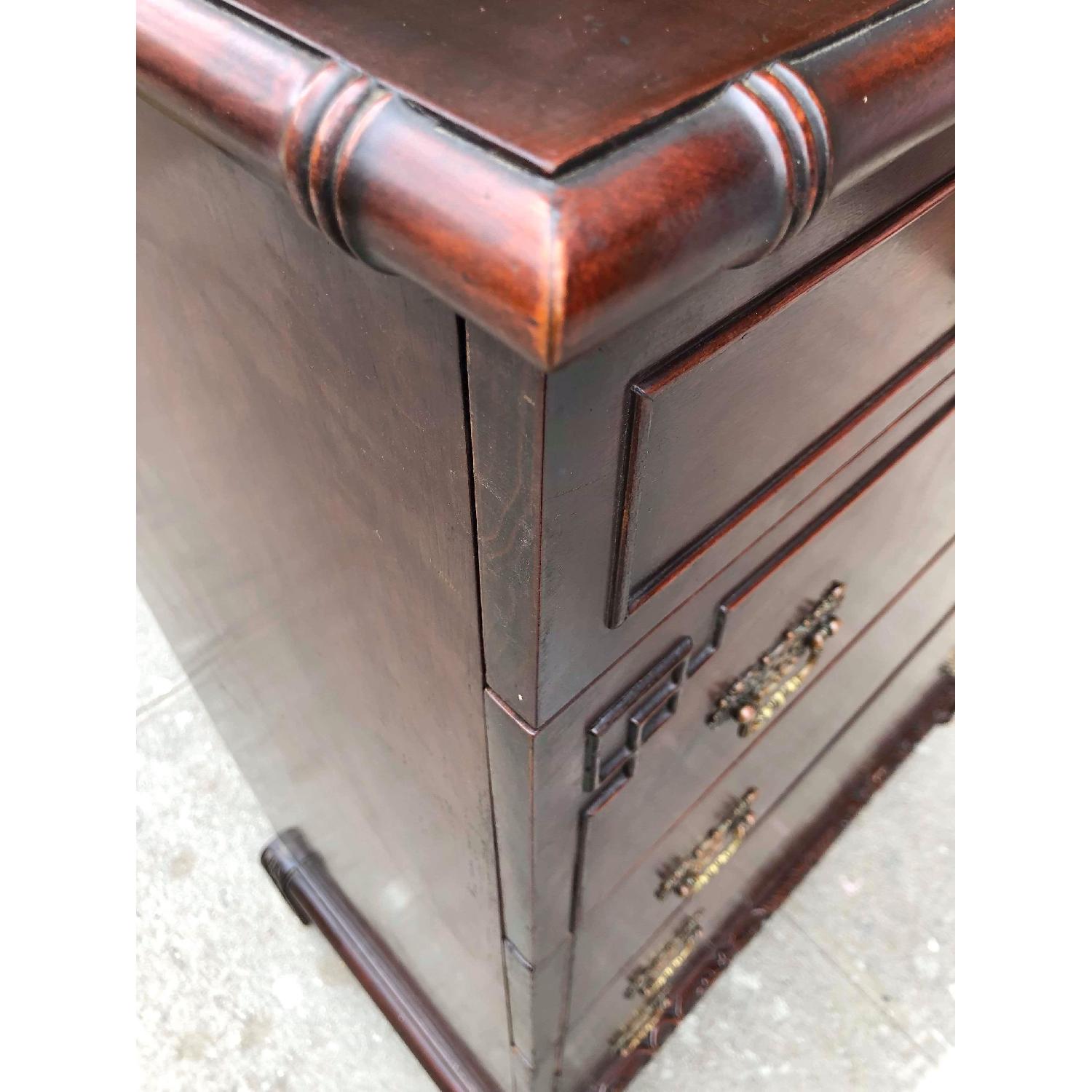 Antique 1930s Cherry Wood Oriental Style Dresser - image-16