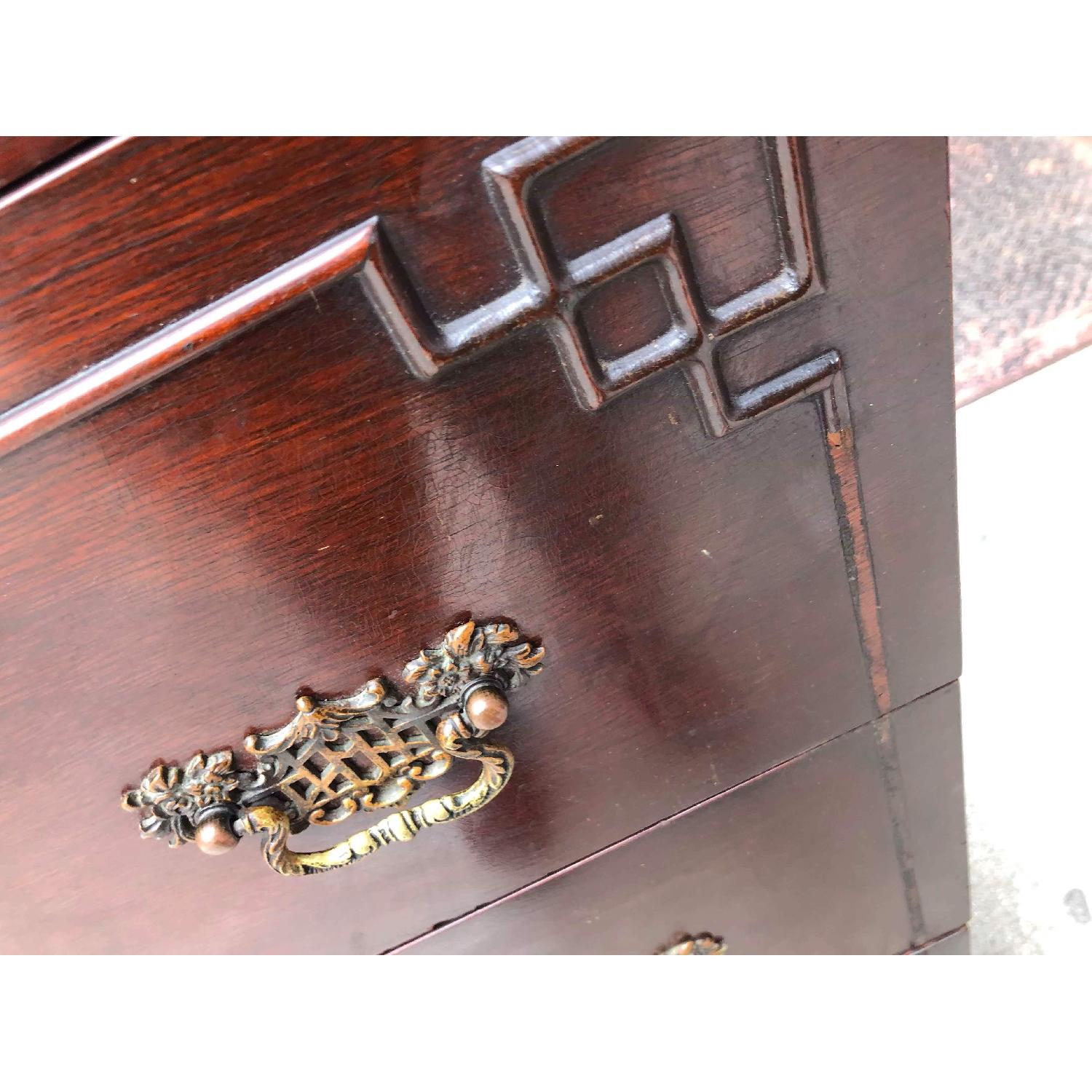 Antique 1930s Cherry Wood Oriental Style Dresser - image-18