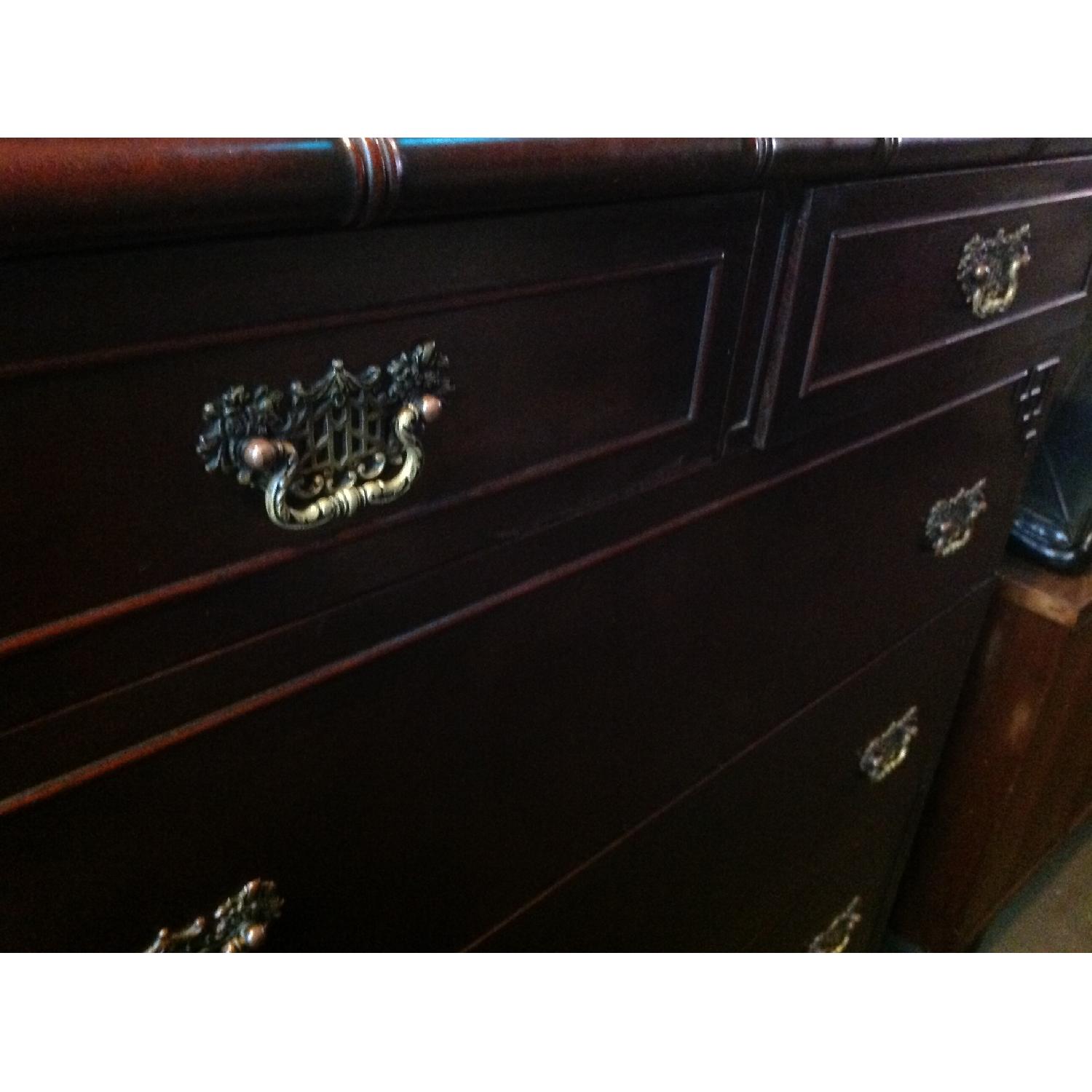 Antique 1930s Cherry Wood Oriental Style Dresser - image-20