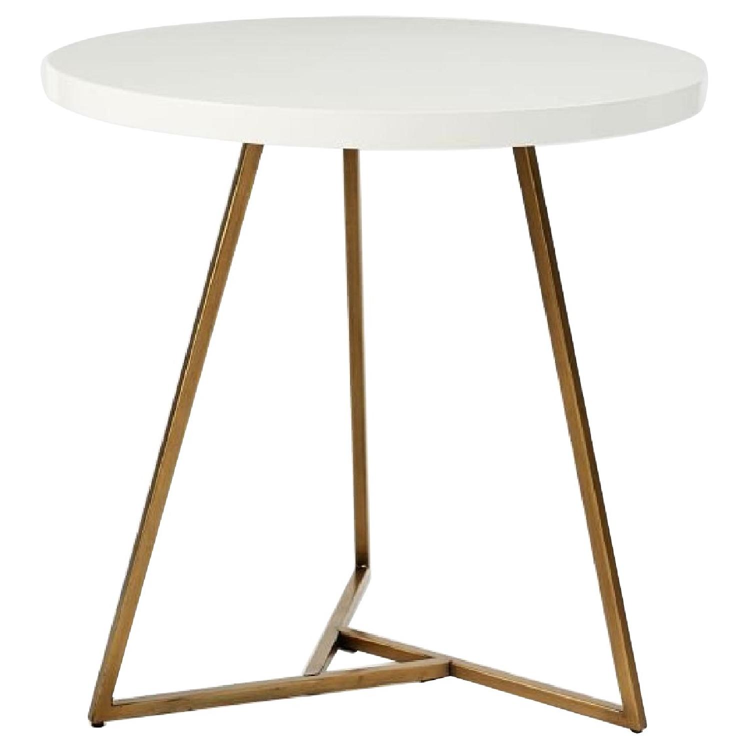 West Elm Lacquer Top Cafe Table - image-0