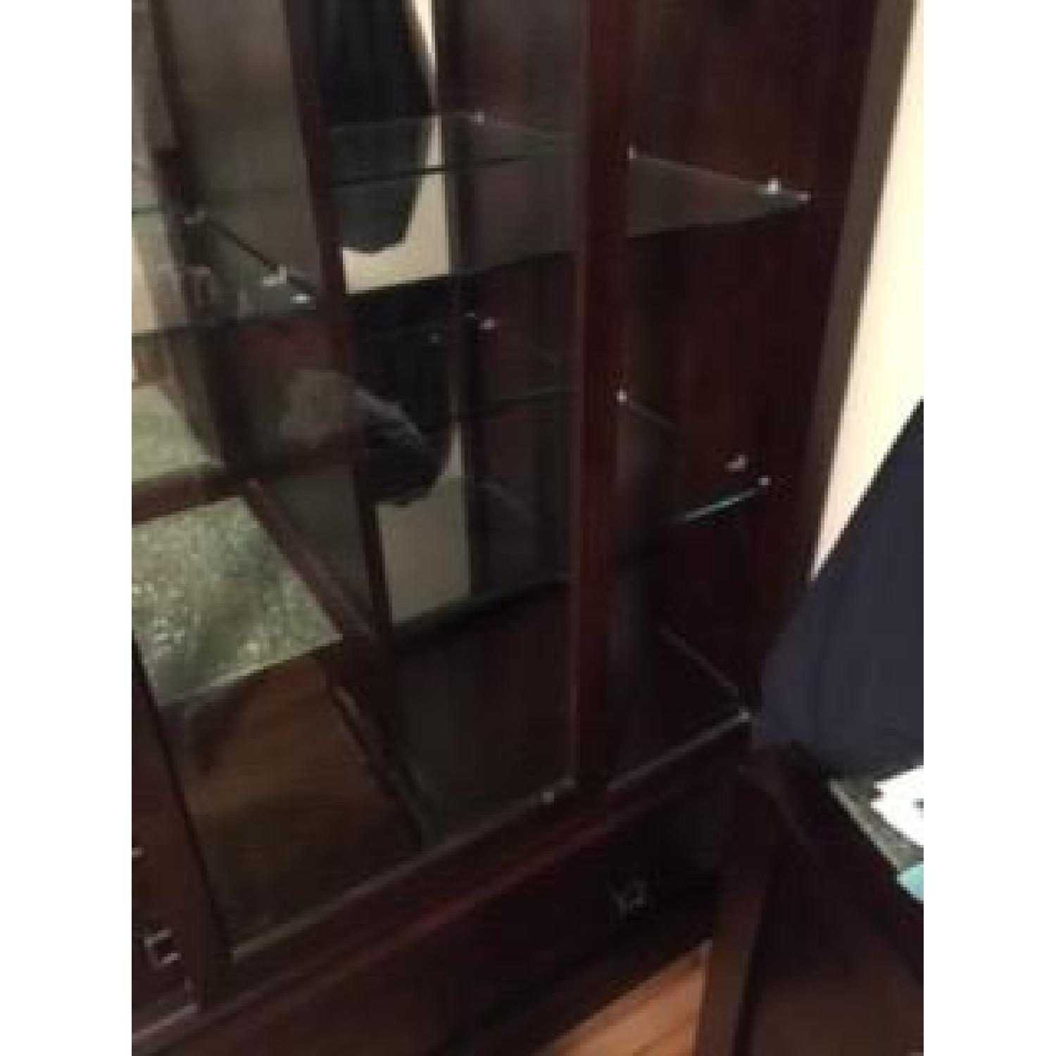 Raymour & Flanigan Spiga Espresso Dark Brown China Cabinet - image-3