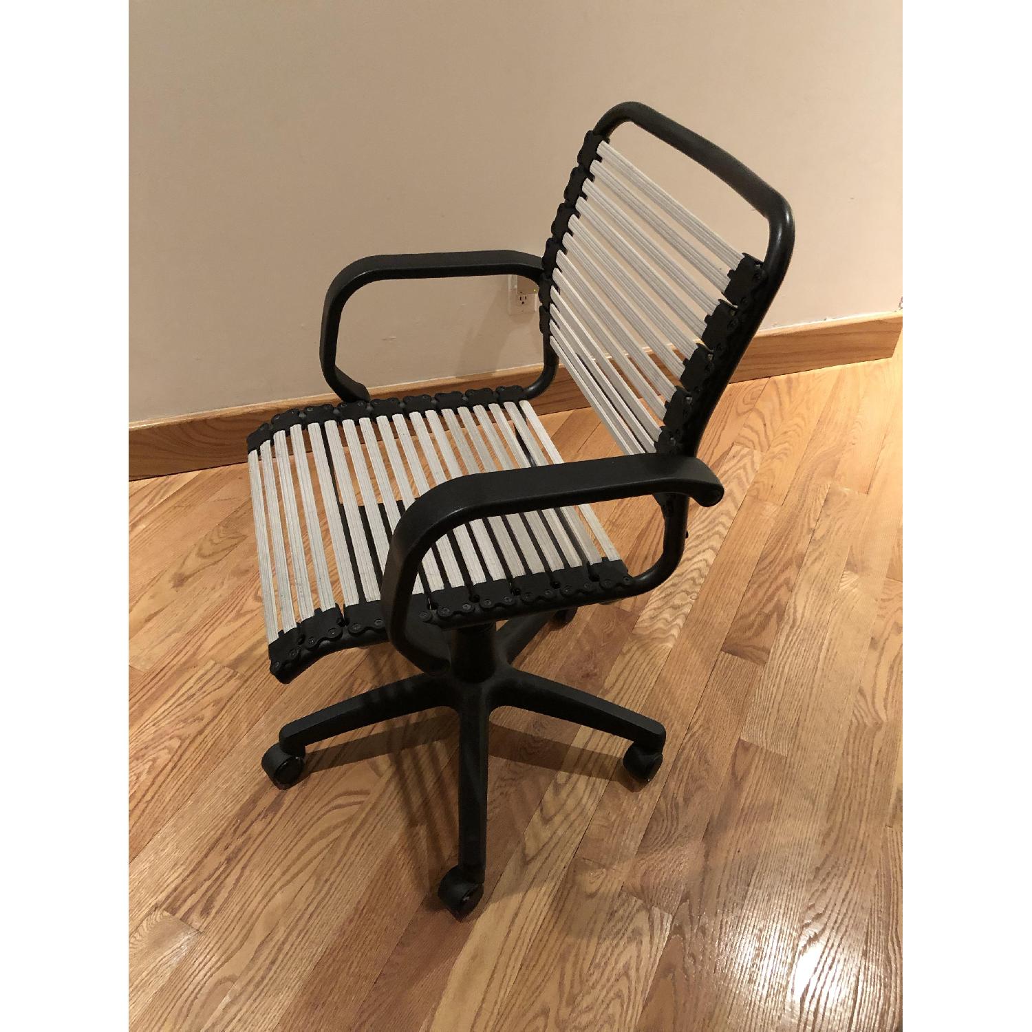 Container Store White Flat Bungee Office Chair w/ Arms - image-2