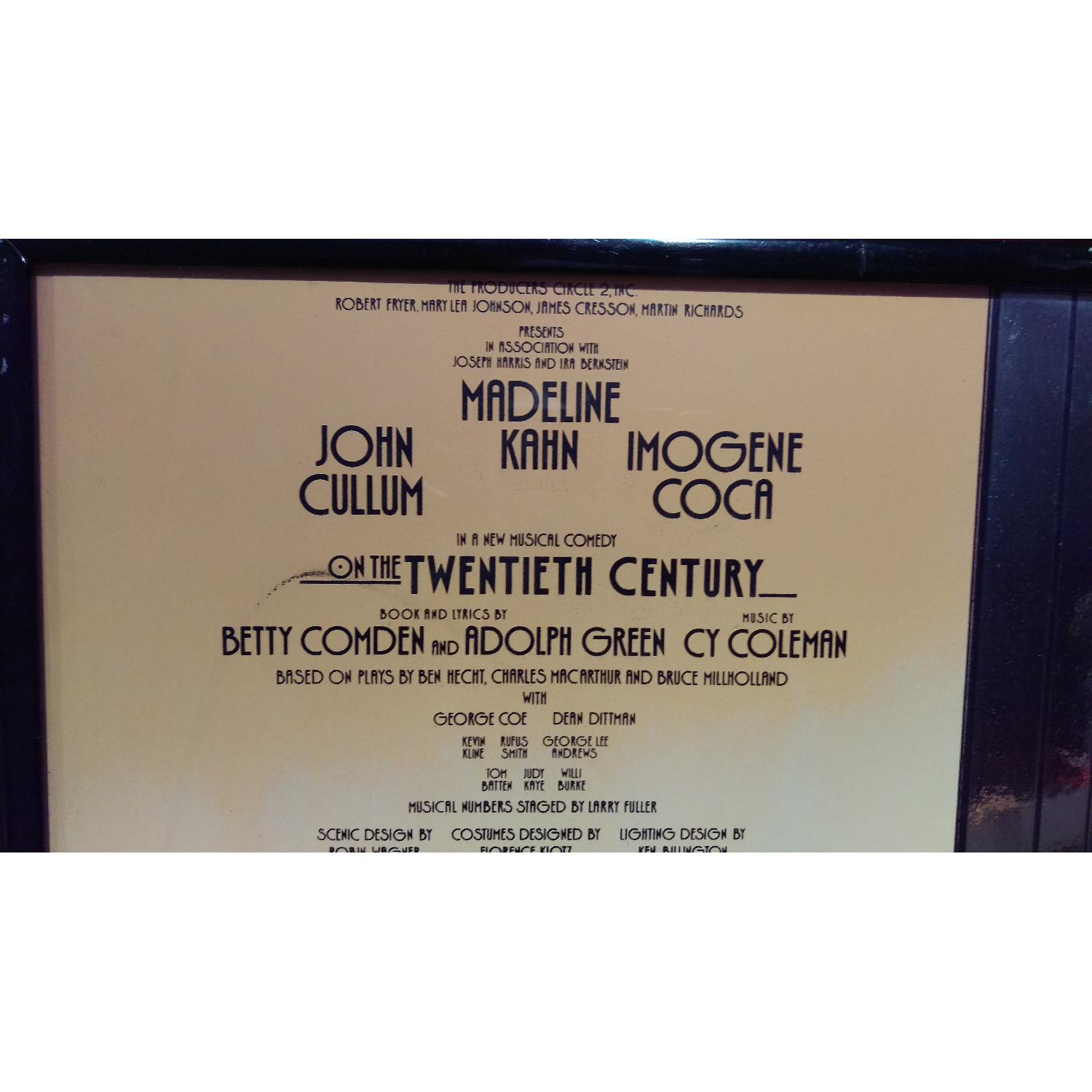 Framed 1970s On The Twentieth Century Broadway Play Sign - image-2