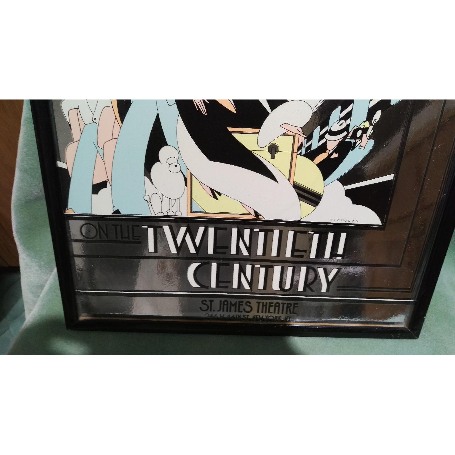 Framed 1970s On The Twentieth Century Broadway Play Sign - image-4