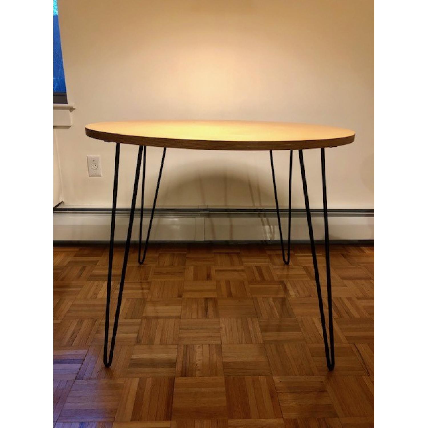 Custom Table Top Dining Table w/ Eames Paperclip Legs AptDeco