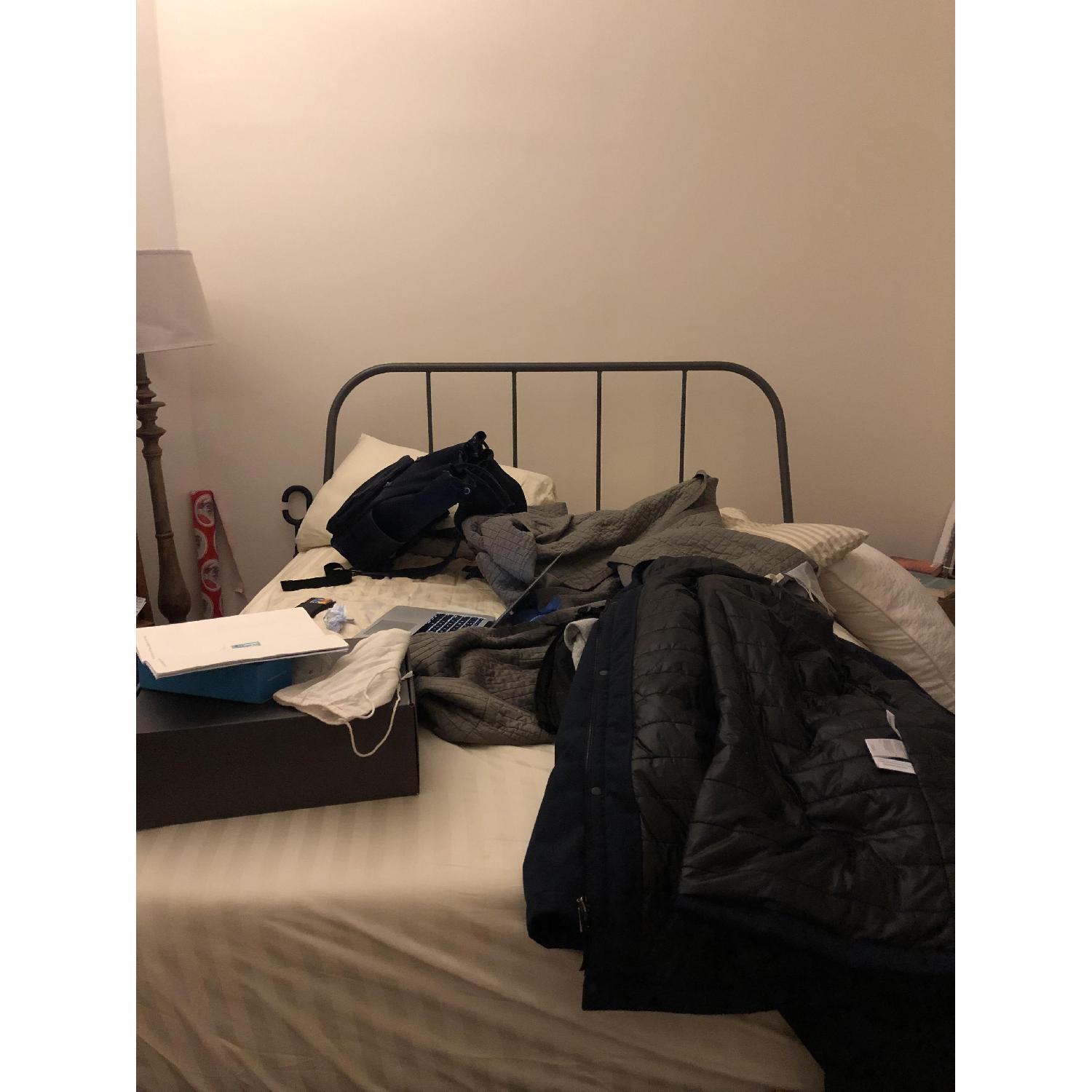 Ikea Kopardal Grey Bed Frame w/ Lury - AptDeco