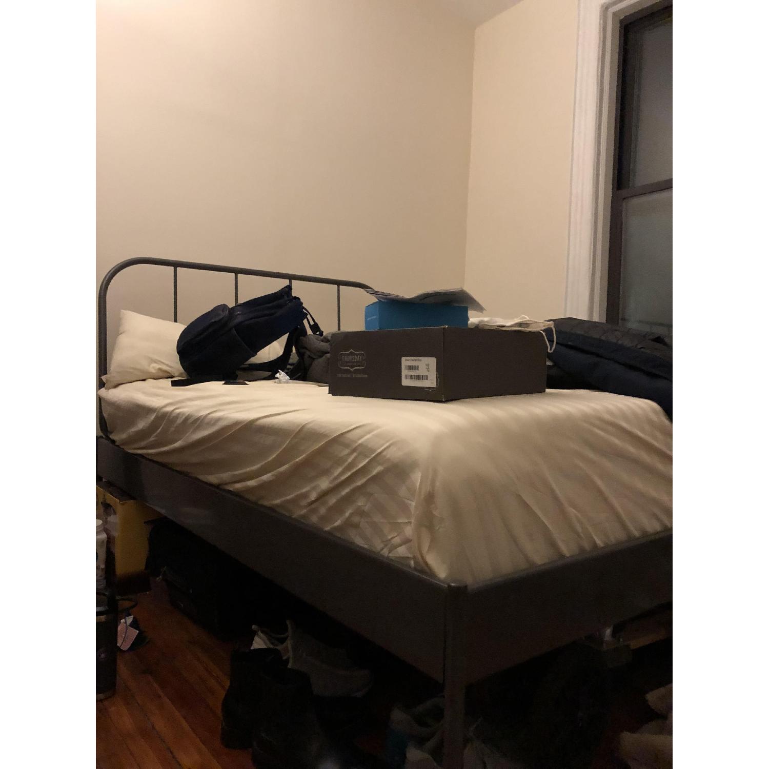 Ikea Kopardal Grey Bed Frame w/ Lury - AptDeco