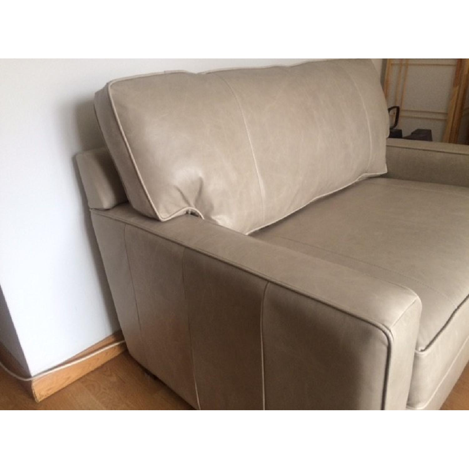 Pottery Barn Buchanan Square Arm Leather Twin Sleeper Sofa - image-3