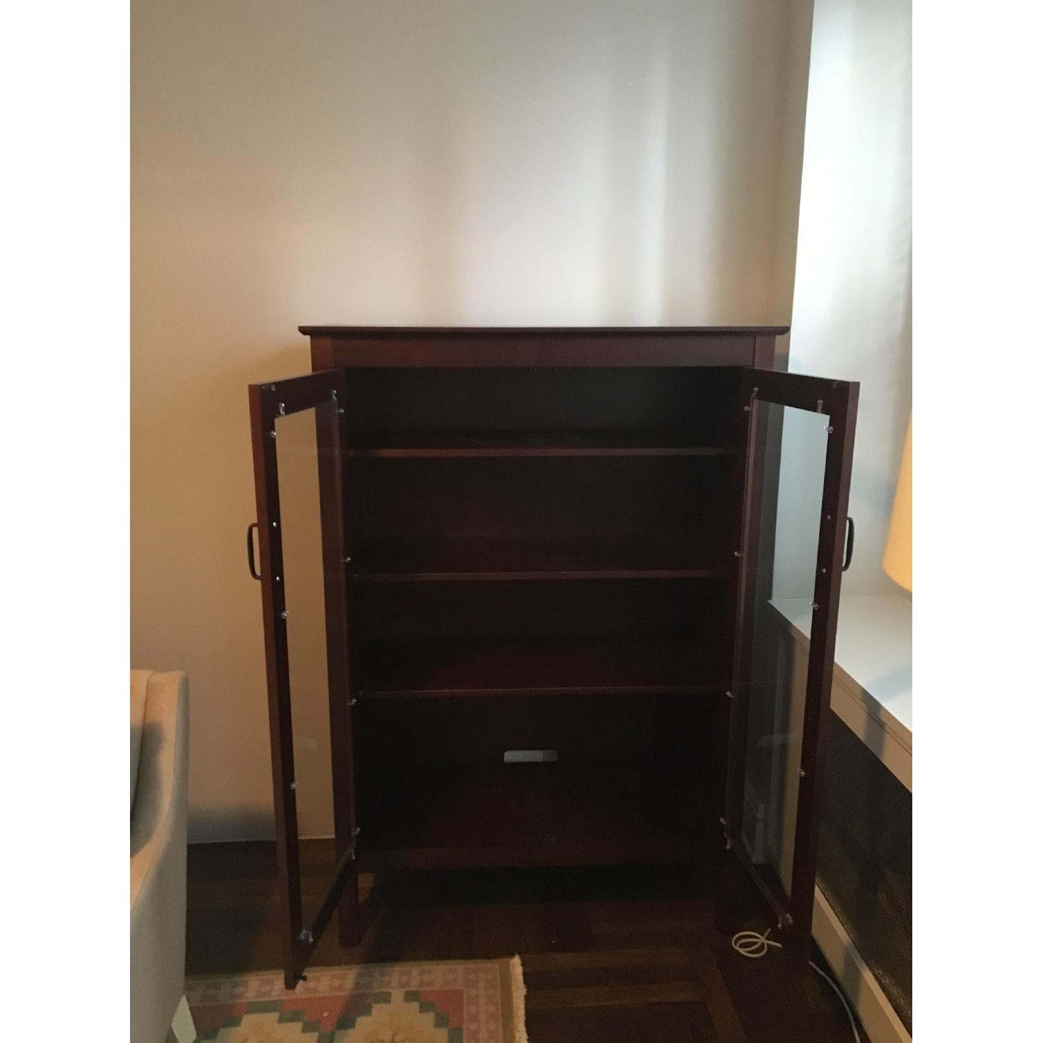 Pottery Barn Bookcase w/ Glass Doors - image-1