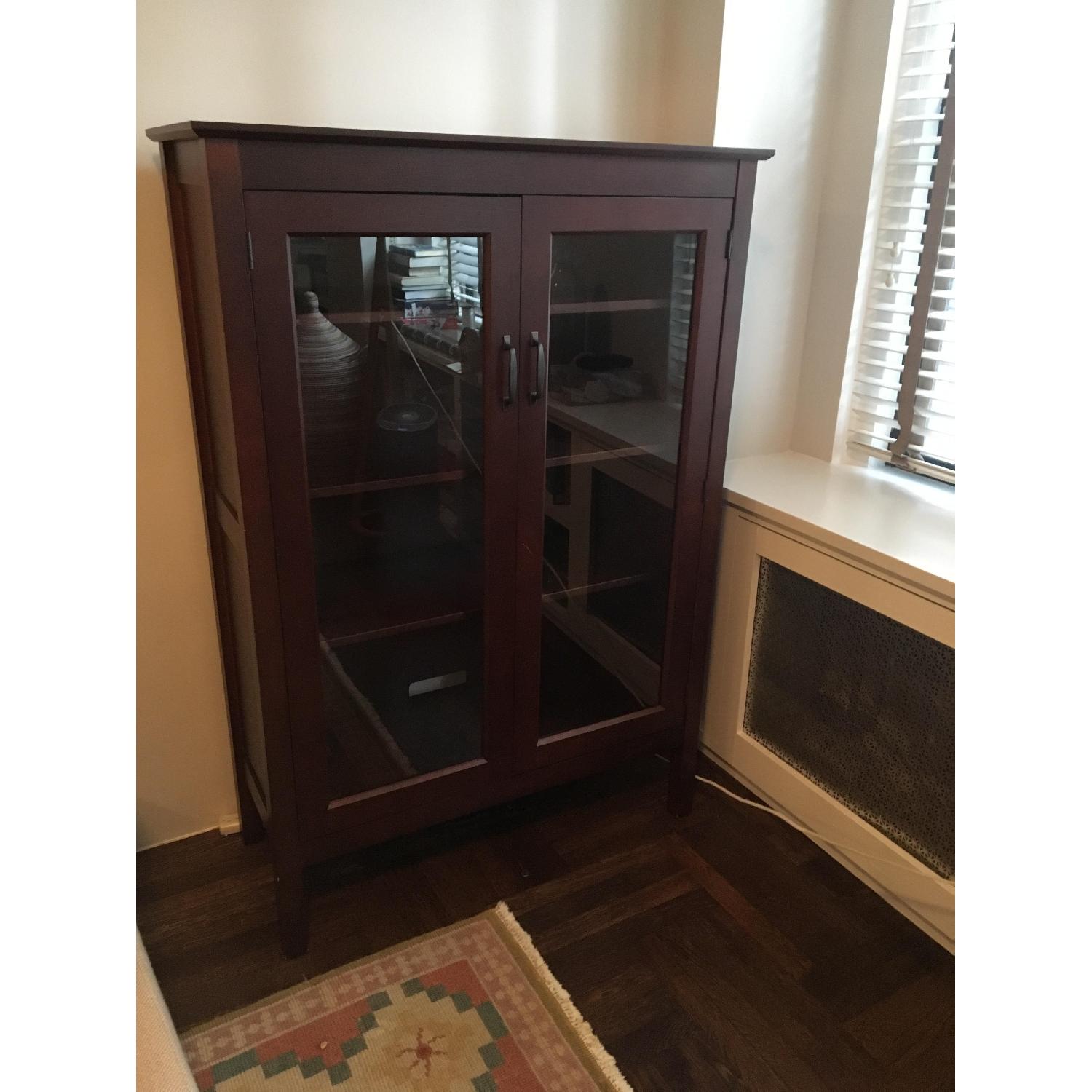 Pottery Barn Bookcase w/ Glass Doors - image-2