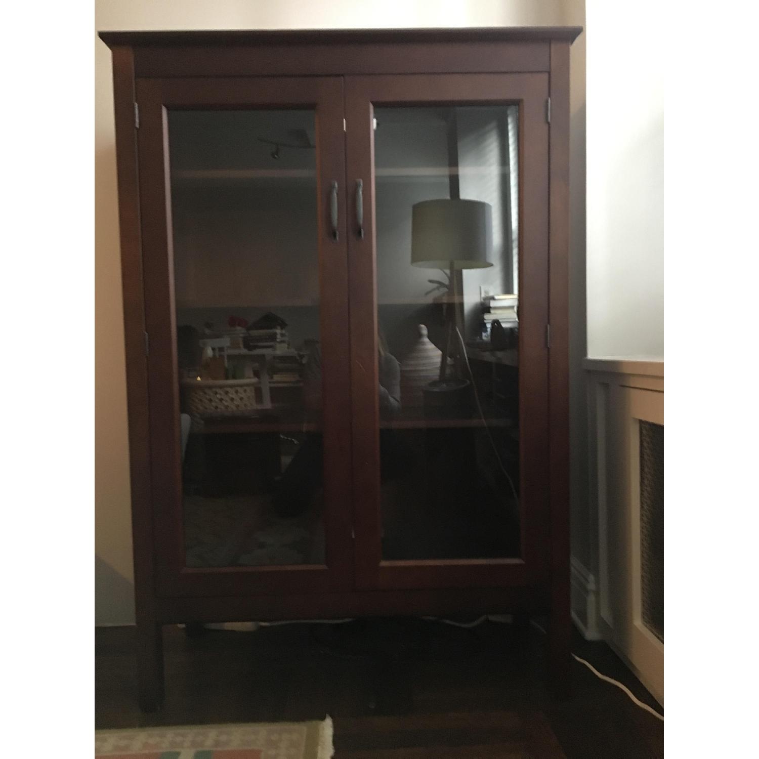 Pottery Barn Bookcase w/ Glass Doors - image-4